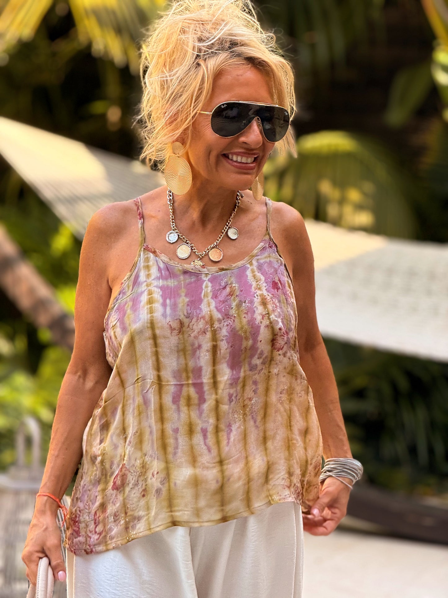 TOP TIRANTES CREPE SEDA INDY MULTICOLOR