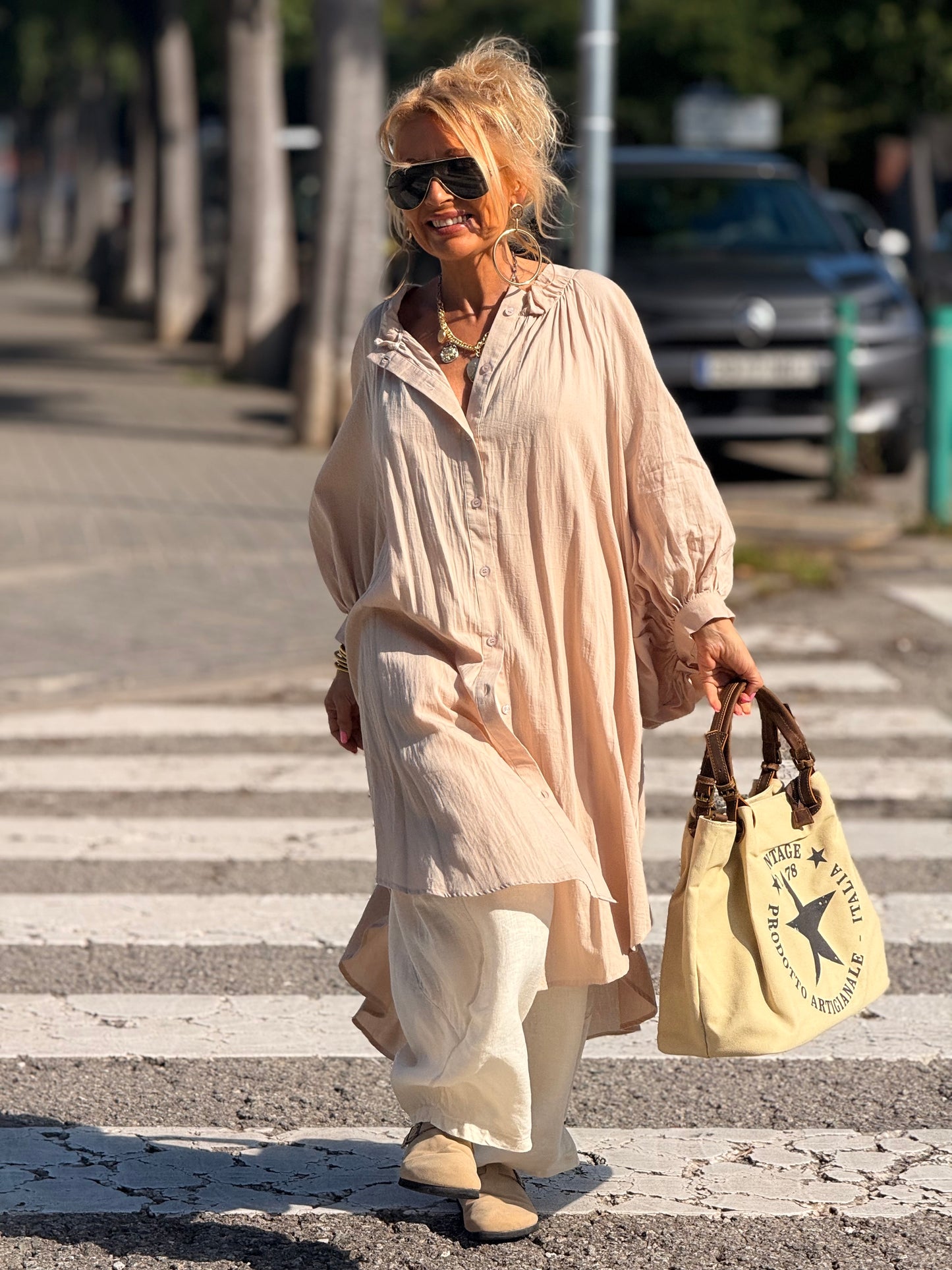 VESTIDO OVERSIZE NINA MULTICOLOR