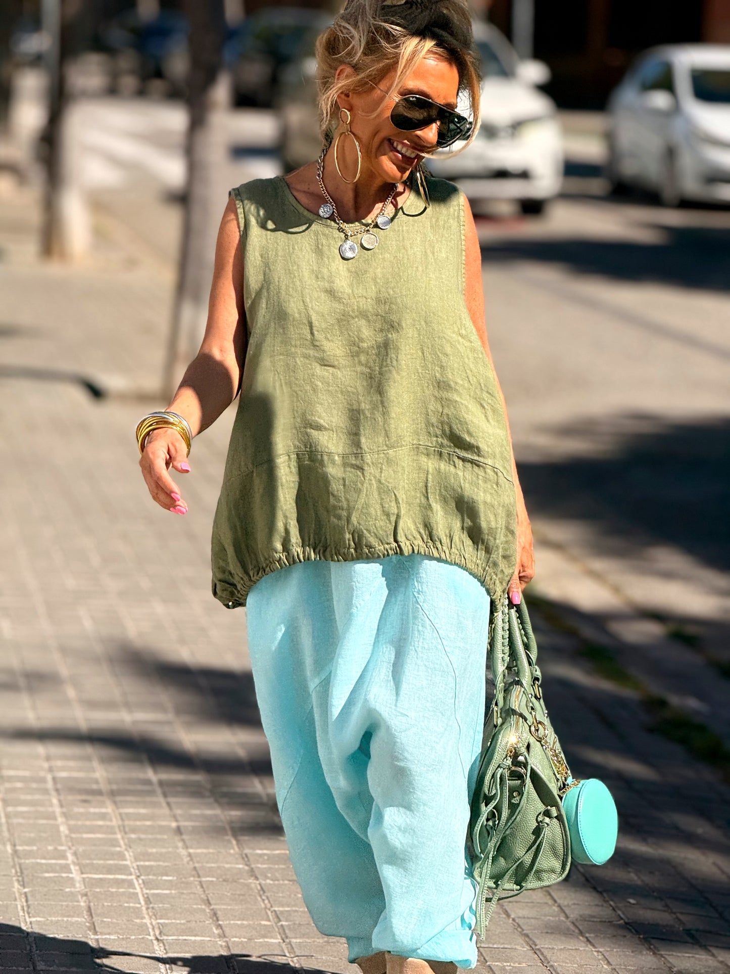 PANTALÓN BAGGY OVERSIZE LINO FLORENT MULTICOLOR