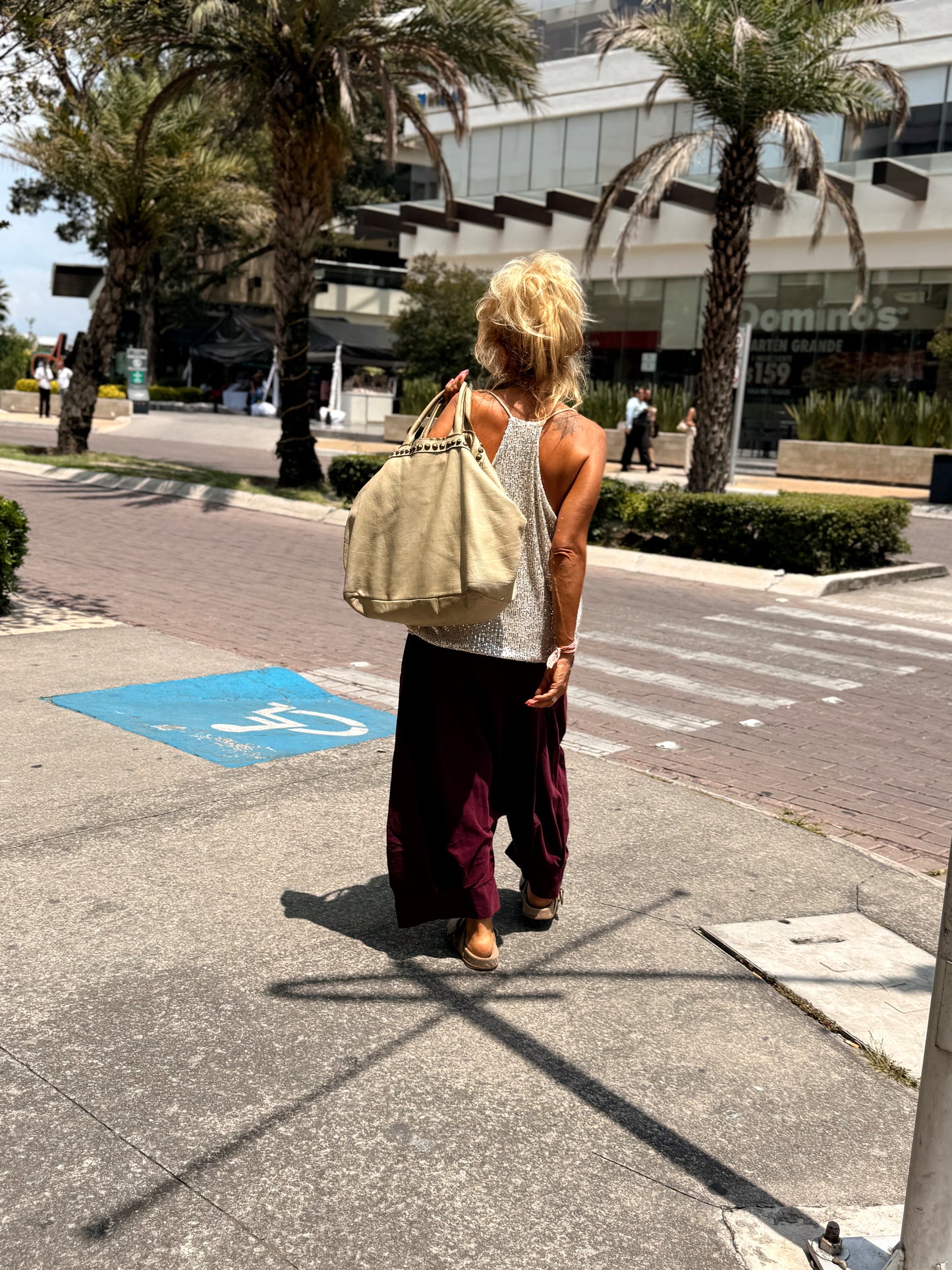 PANTALONES PANA CROPPED BAGGY OVERSIZE MULTICOLOR