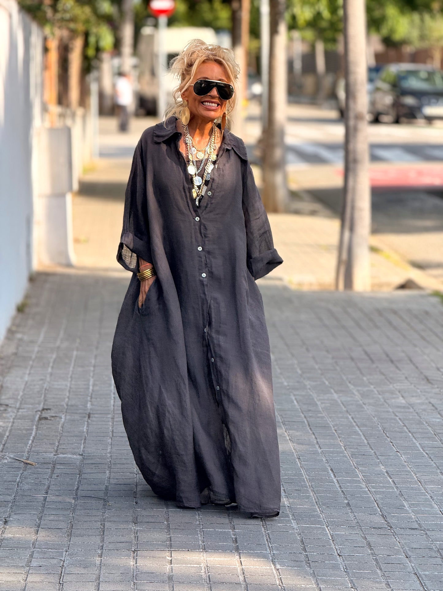 VESTIDO-CAMISA DOBLE ZAIRA MULTICOLOR