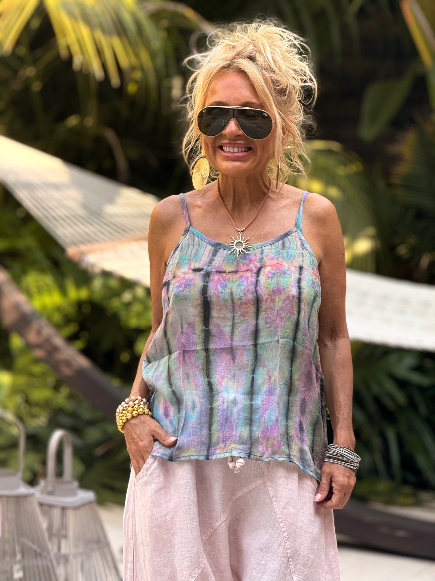 TOP TIRANTES CREPE SEDA INDY MULTICOLOR