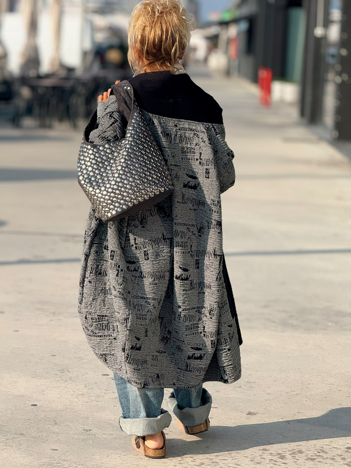 ABRIGO OVERSIZE RITA GRIS