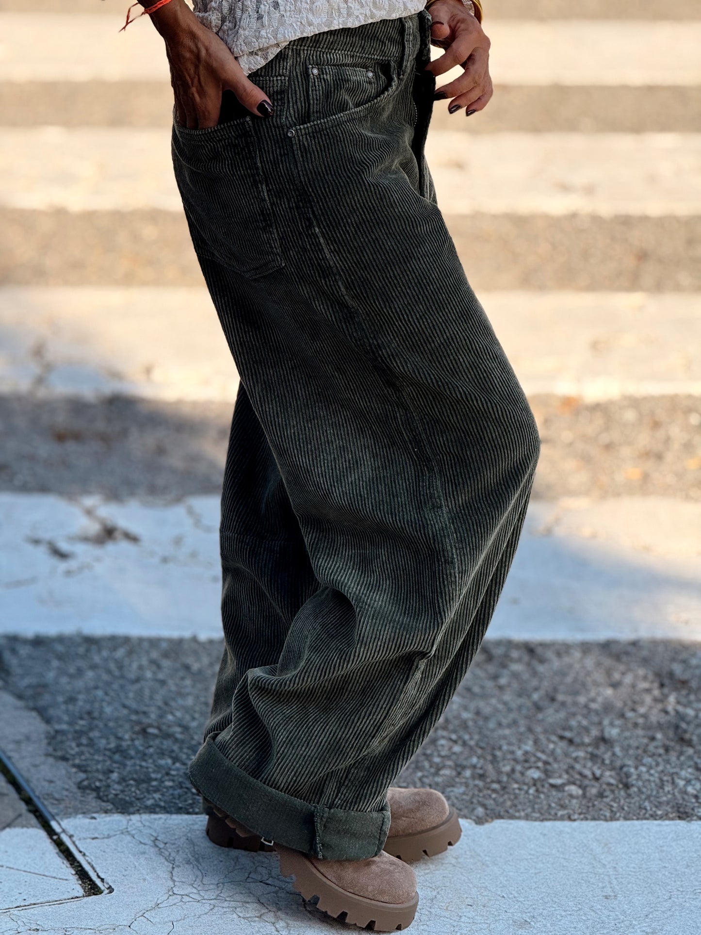 PANTALON DE PANA JOYCE MULTICOLOR