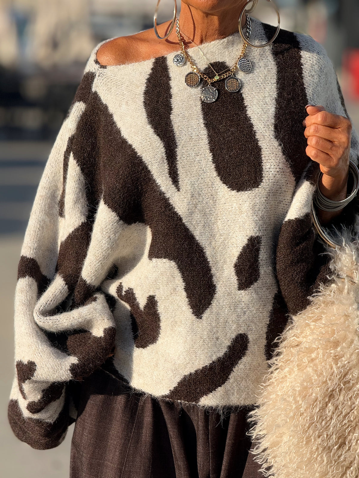 JERSEY OVERSIZE VACA MULTICOLOR