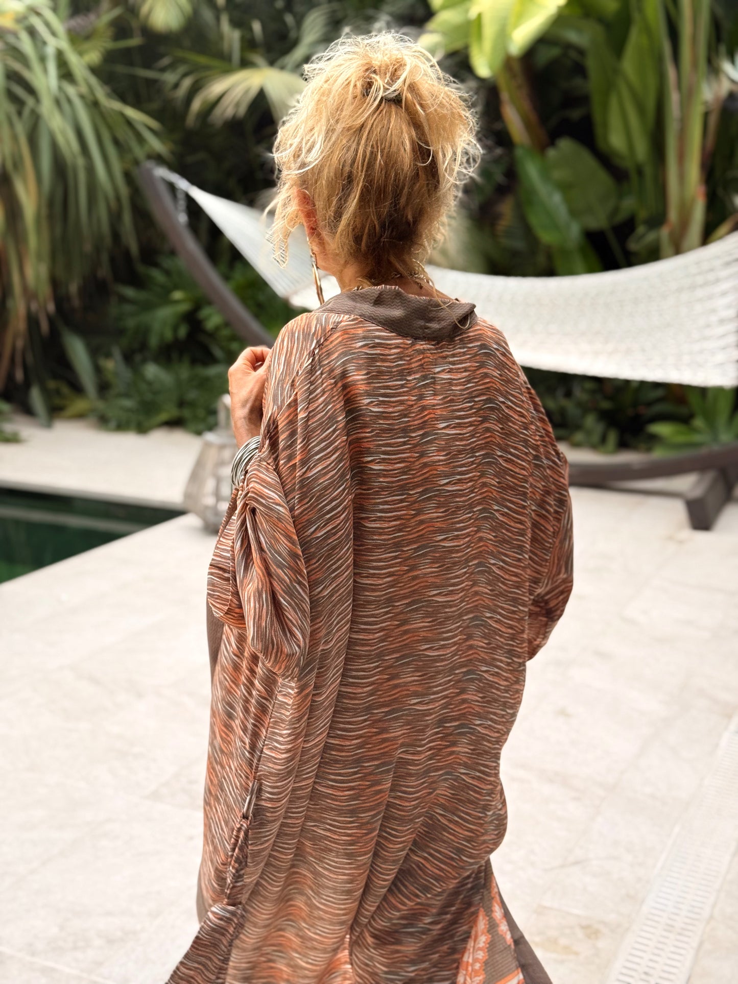 KIMONO ESTAMPADO MANGA 3/4 MULTICOLOR