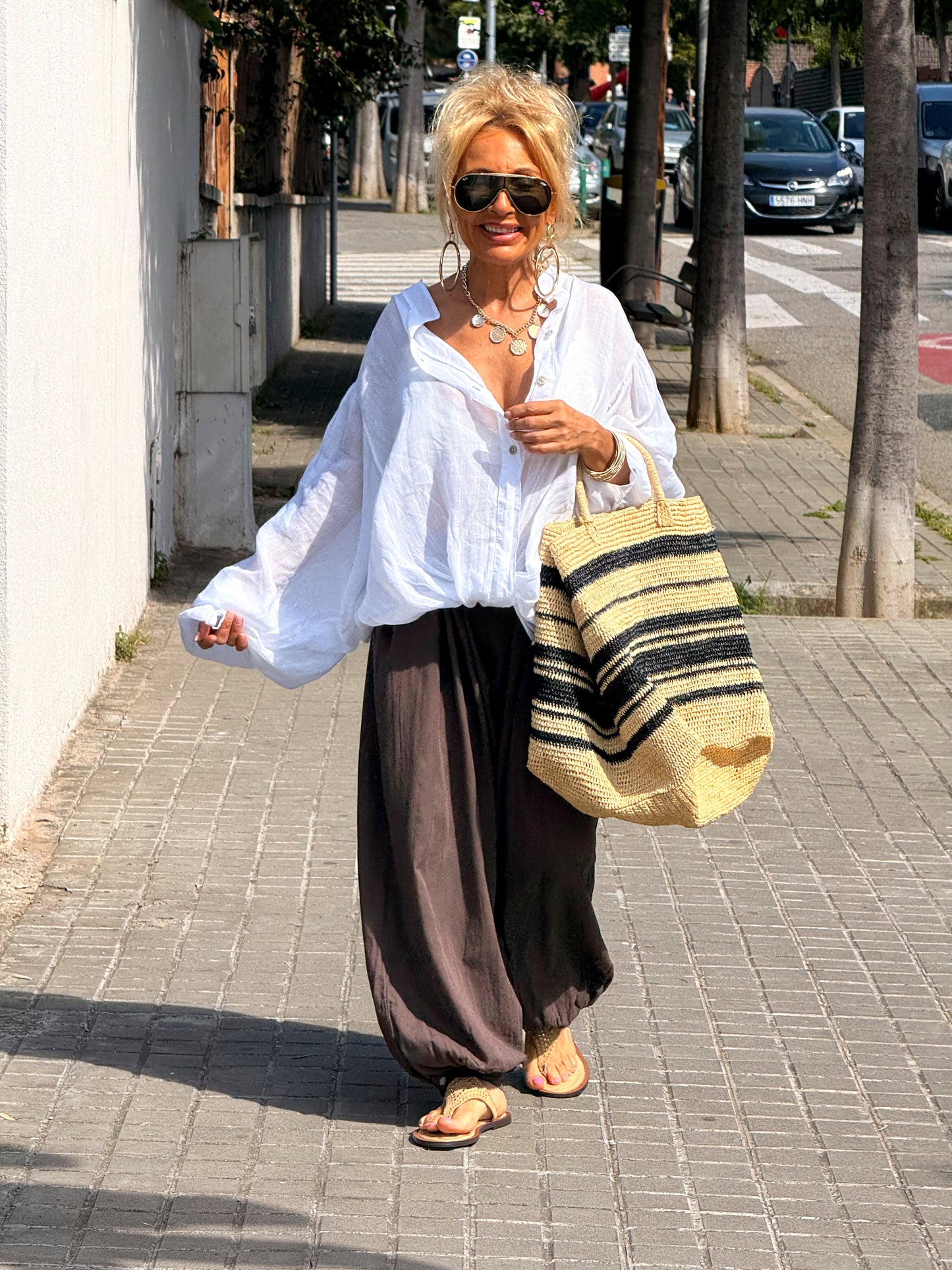 PANTALON MARI OVERSIZE MULTICOLOR