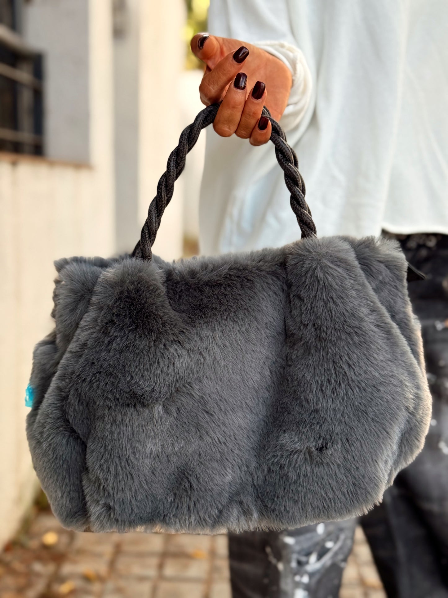 BOLSO PELO SINTÉTICO LONDRES ROSA