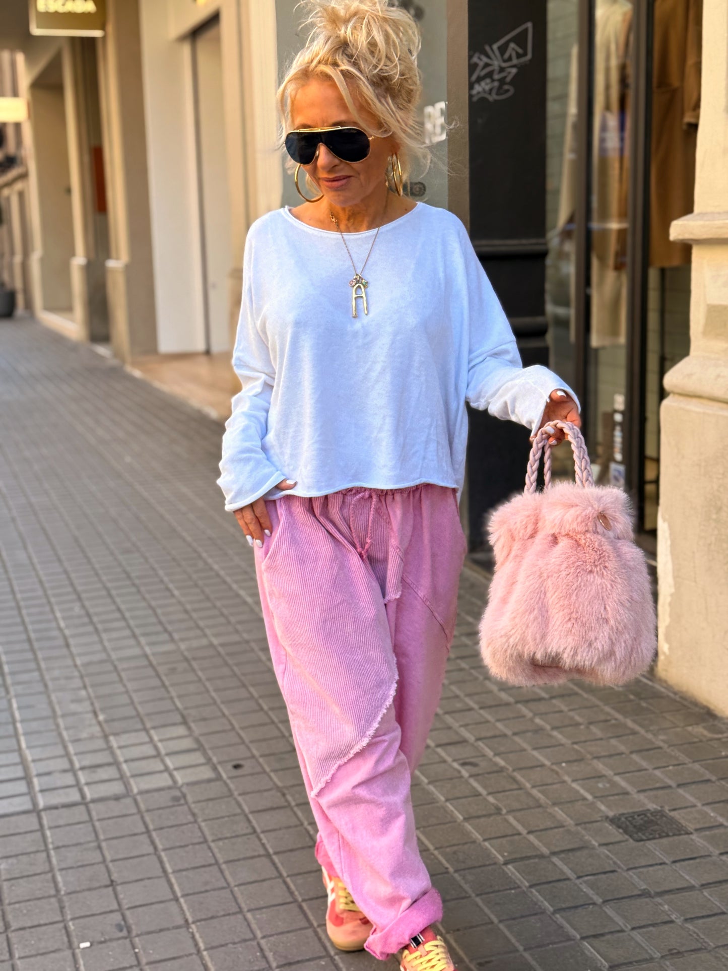 PANTALÓN BAGGY FATIMA FUCSIA