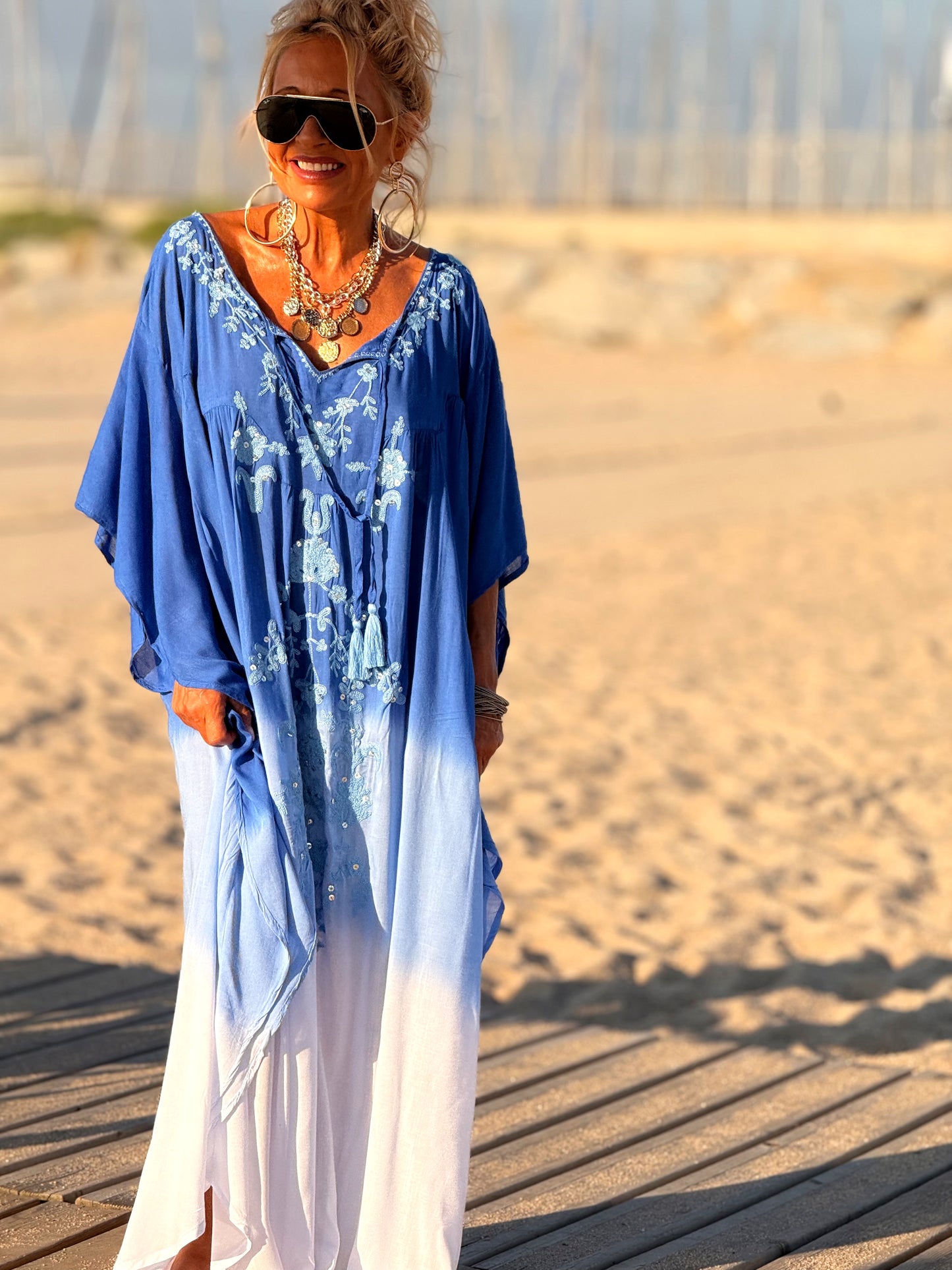 VESTIDO KAFTAN MIKONOS MULTICOLOR