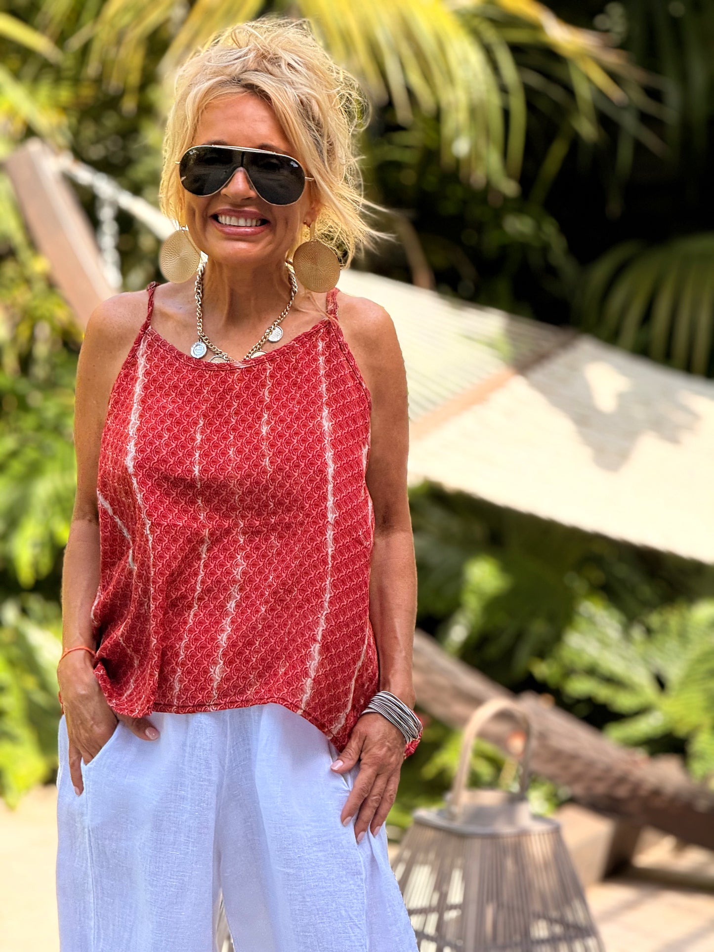 TOP TIRANTES CREPE SEDA INDY MULTICOLOR