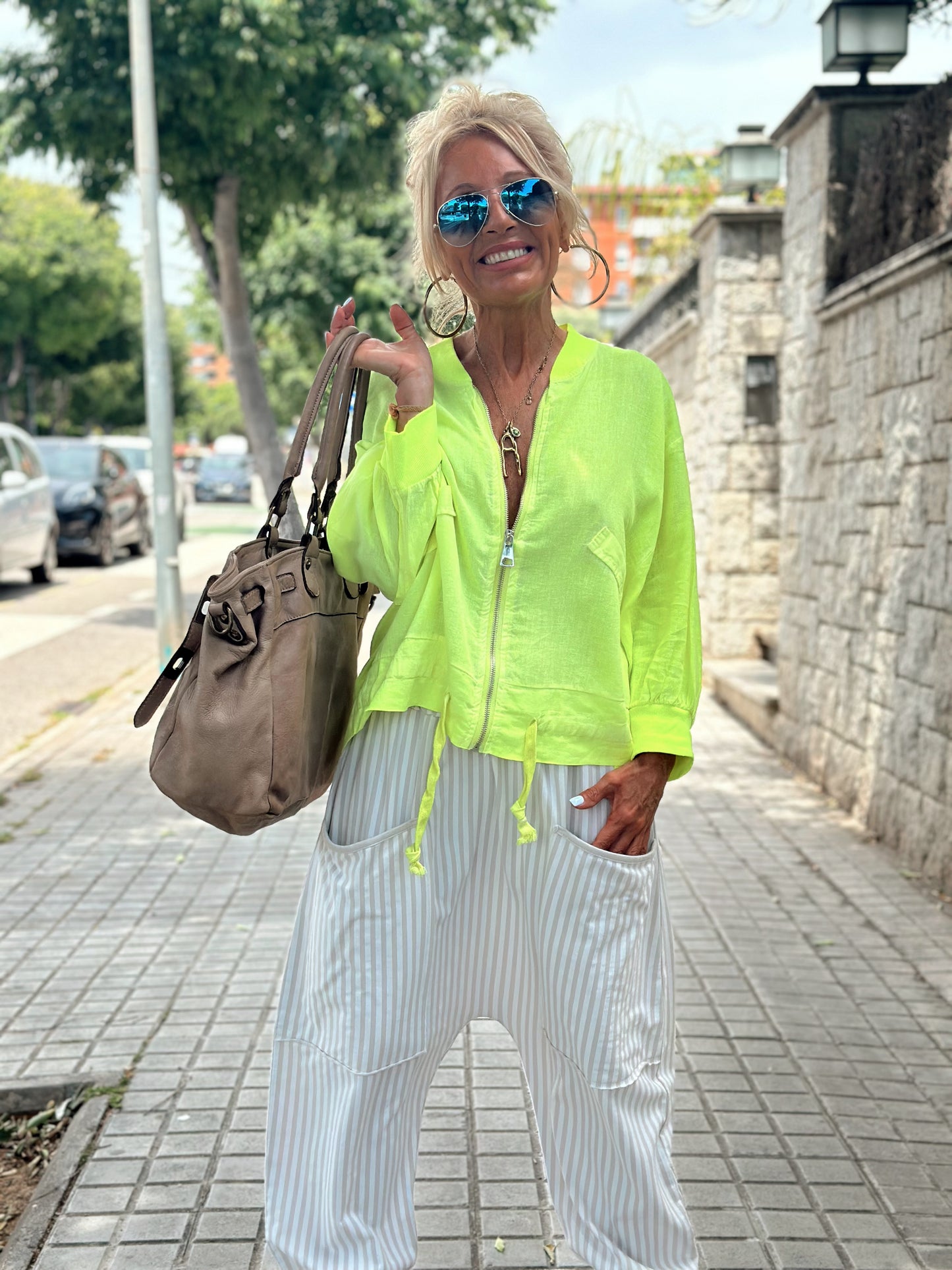 BOMBERS LINO ASTRID AMARILLO NEON