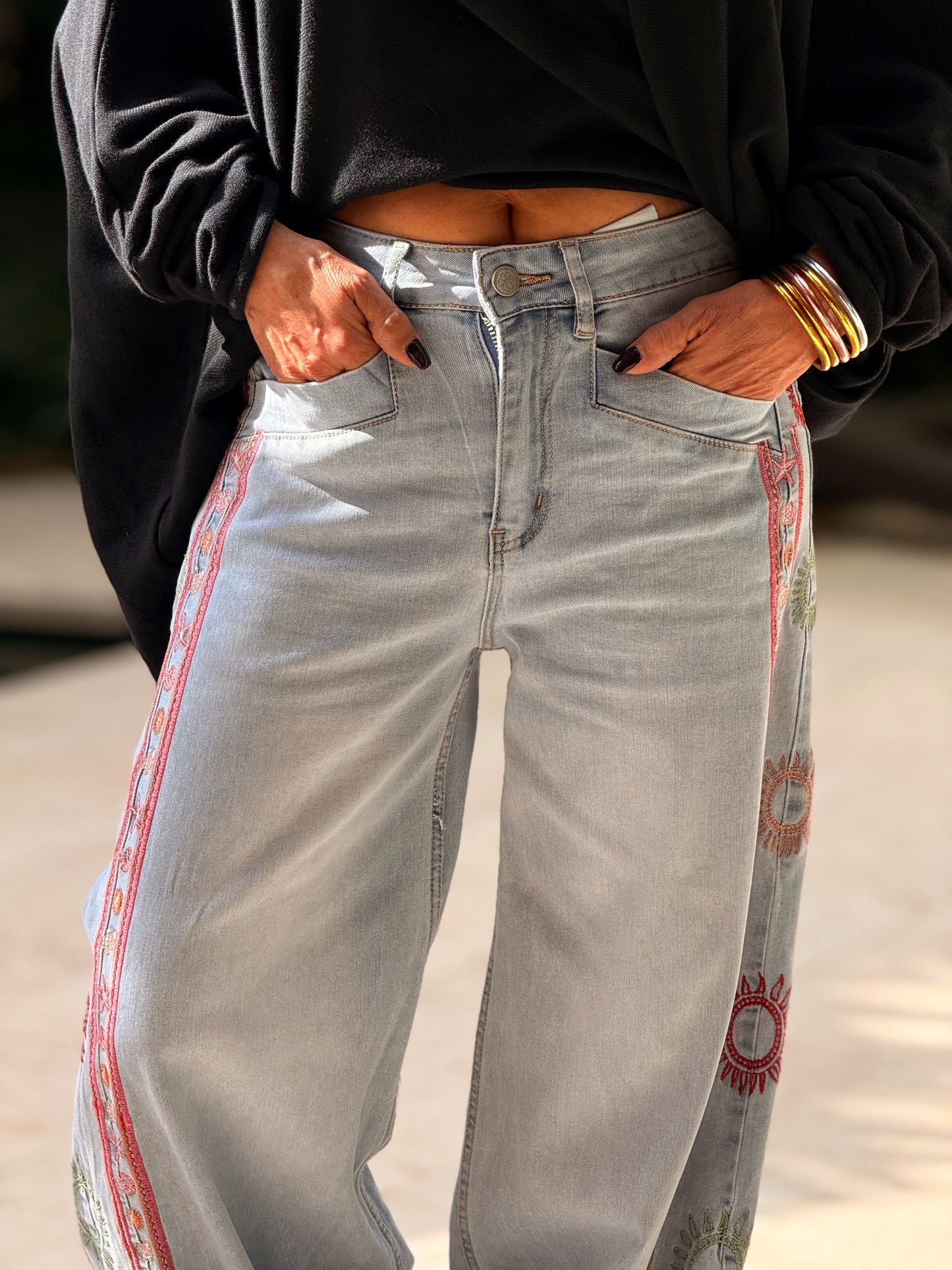 JEANS VAQUEROS HIPPIE TEJANO