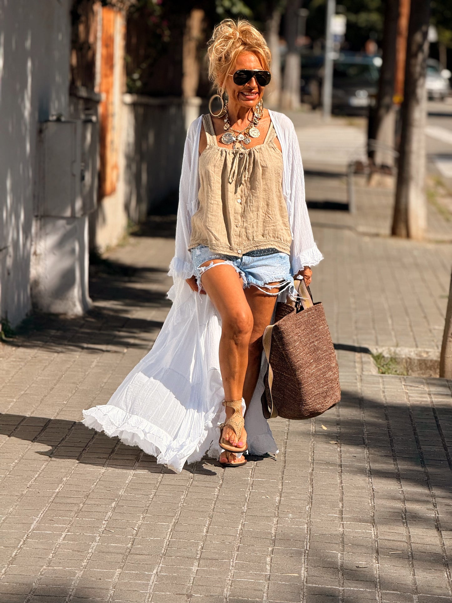 KIMONO SUPER OVERSIZE BOHO MULTICOLOR