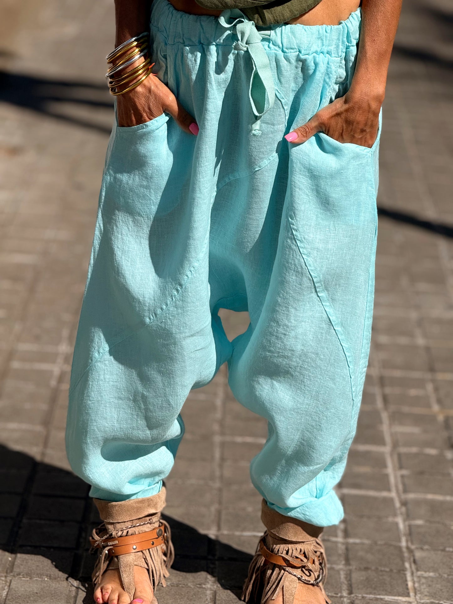 PANTALÓN BAGGY OVERSIZE LINO FLORENT MULTICOLOR