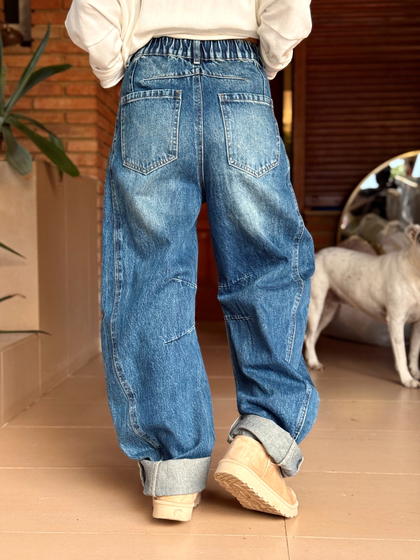 JEANS VAQUEROS BARREL MULTICOLOR