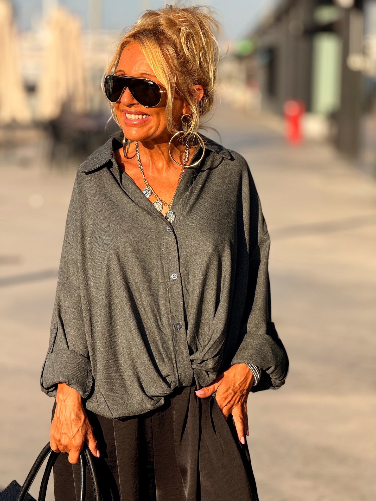 CAMISA OVERSIZE ARIANA MULTICOLOR