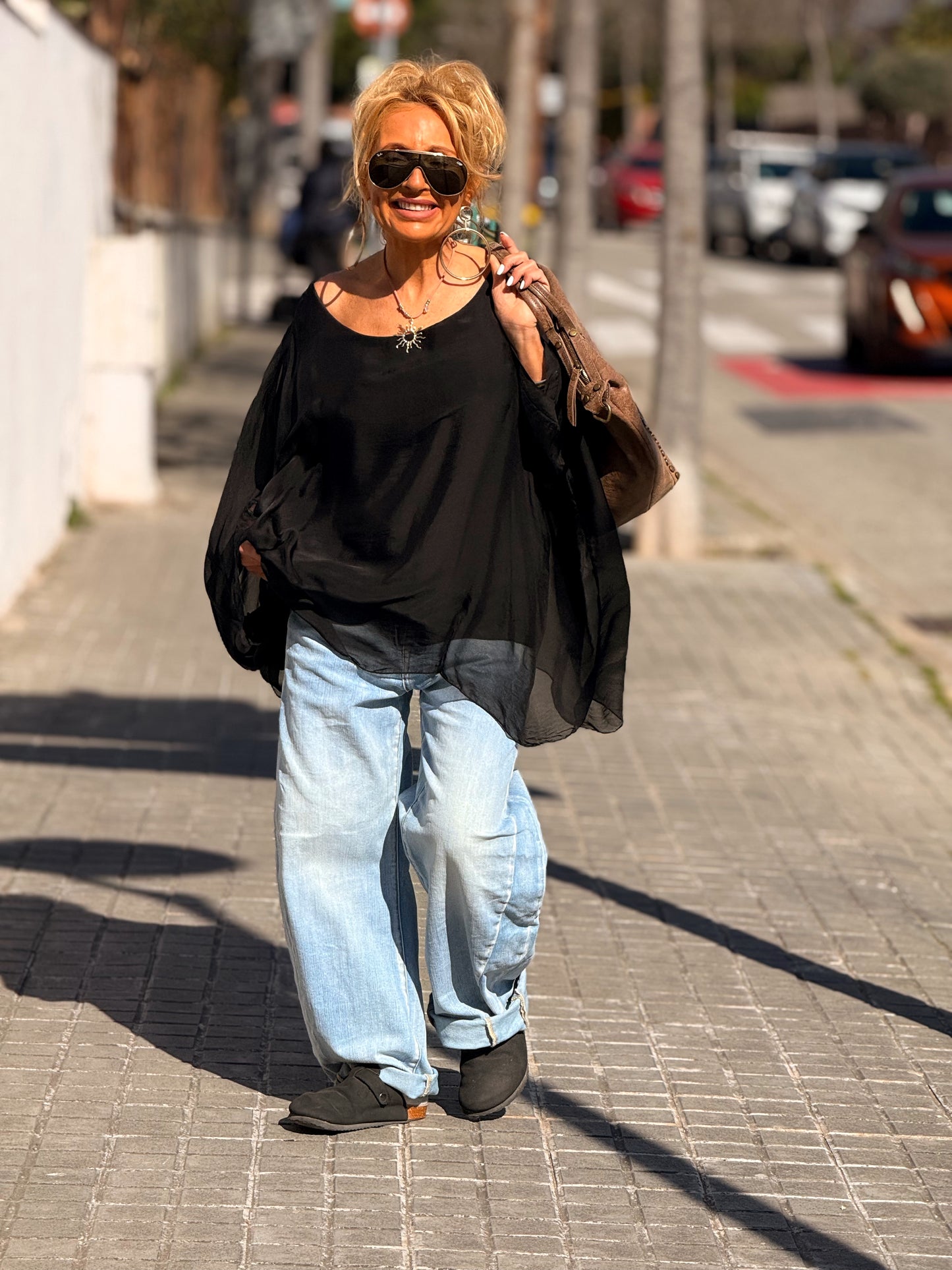 BLUSA CON TOP OVERSIZE ASIMÉTRICA NOA MULTICOLOR