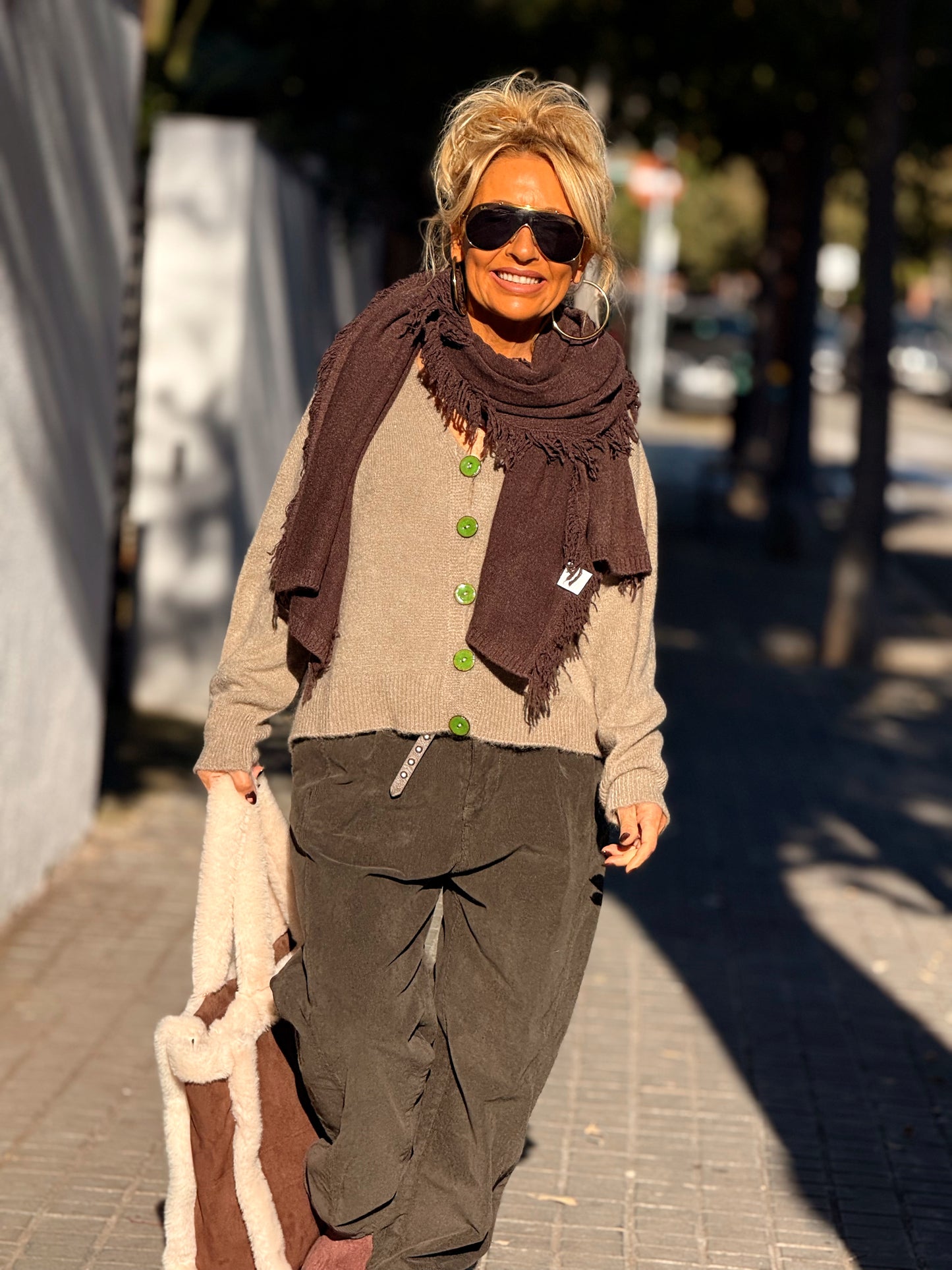 PANTALON CON CINTURÓN PEDRO MARRÓN