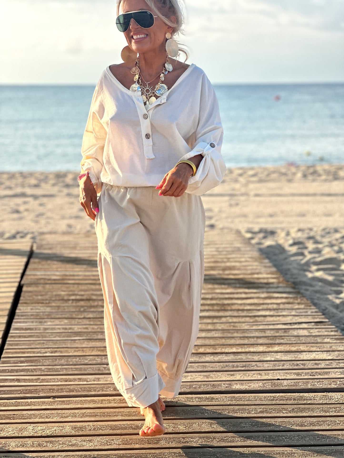 PANTALONES PANA CROPPED BAGGY OVERSIZE MULTICOLOR