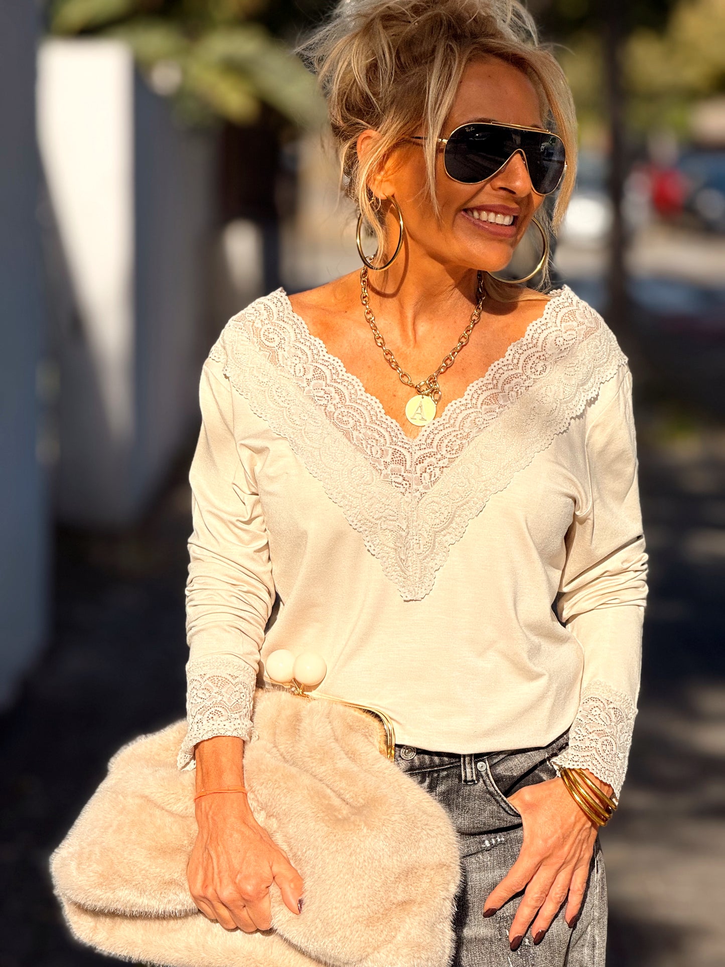 CAMISETA LENCERO SUPER OVERSIZE ANDREA MULTICOLOR