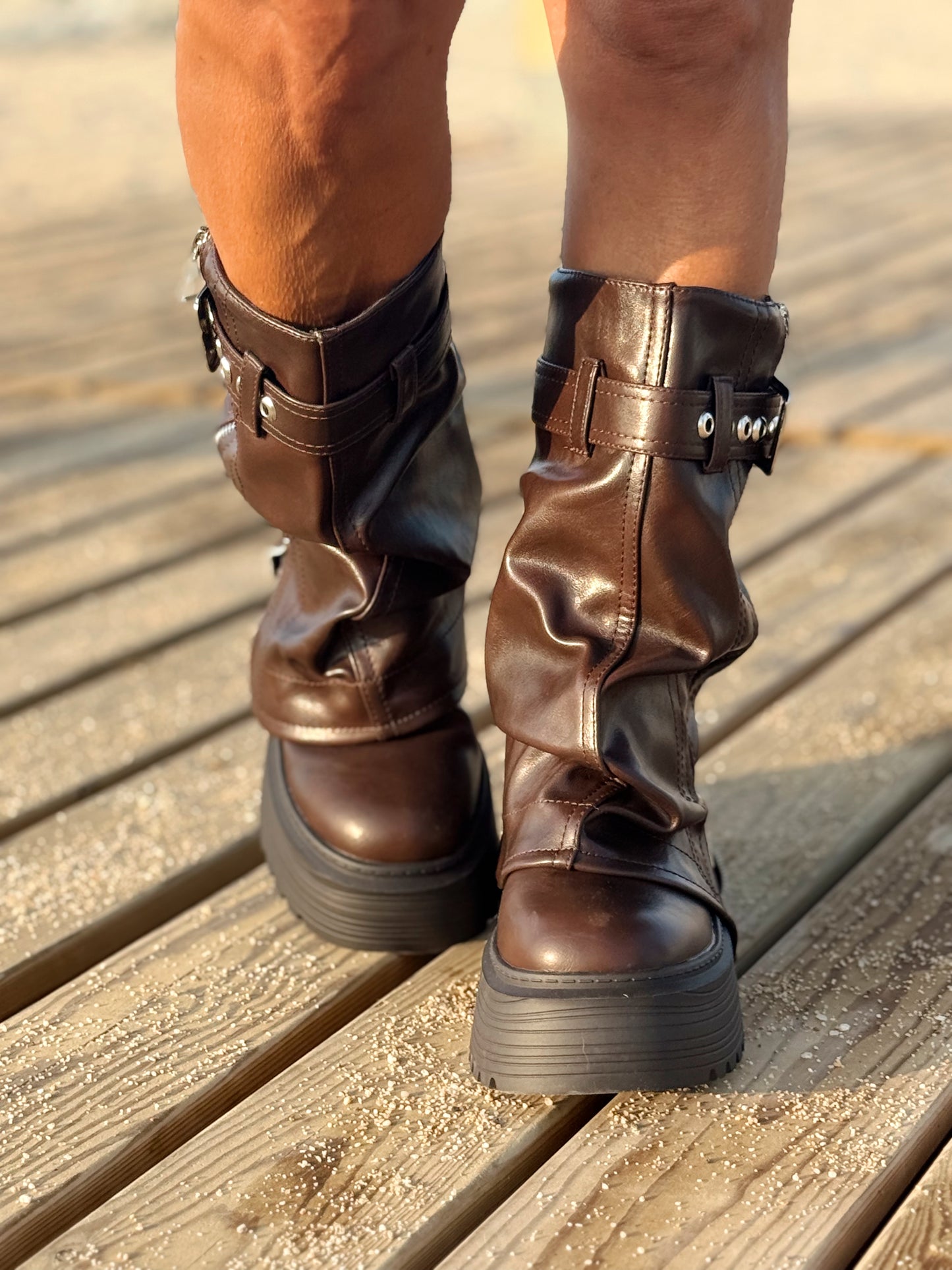 BOTAS MOTERO MARRON