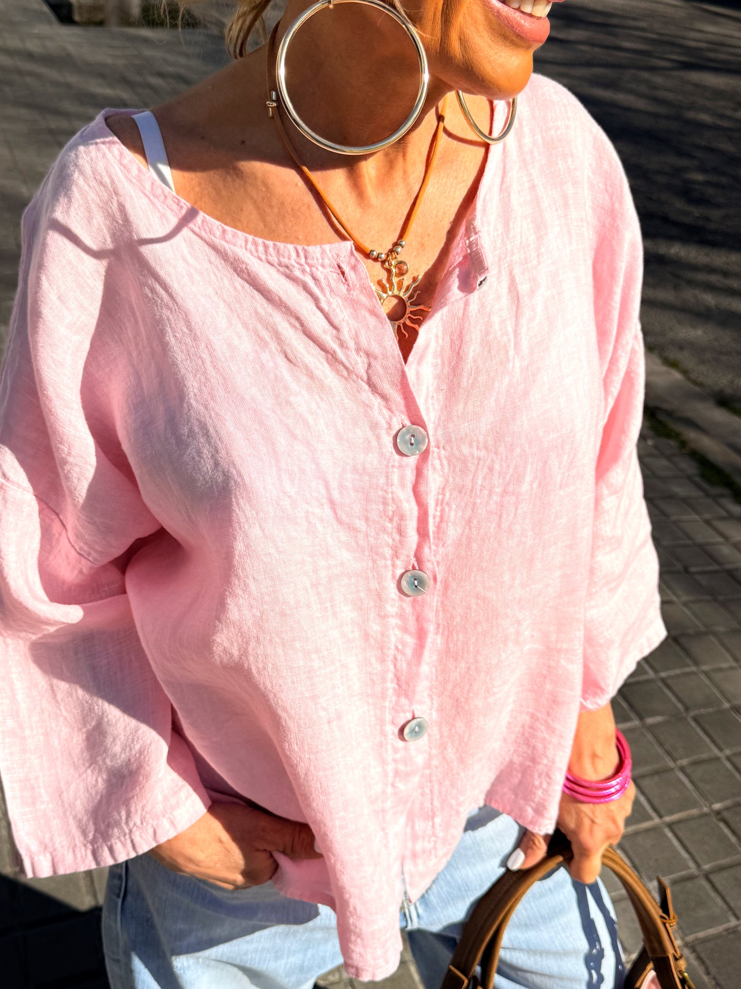 BLUSA DE LINO FABIO MULTICOLOR