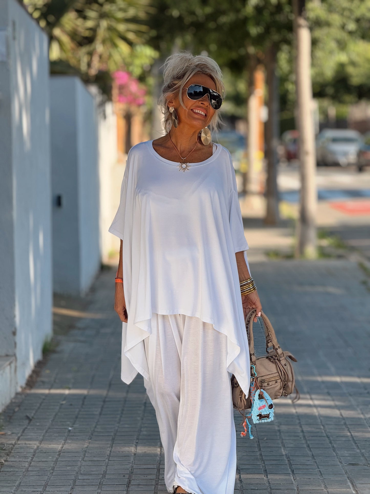CONJUNTO OVERSIZE PANTALÓN-TÚNICA JADE BLANCO