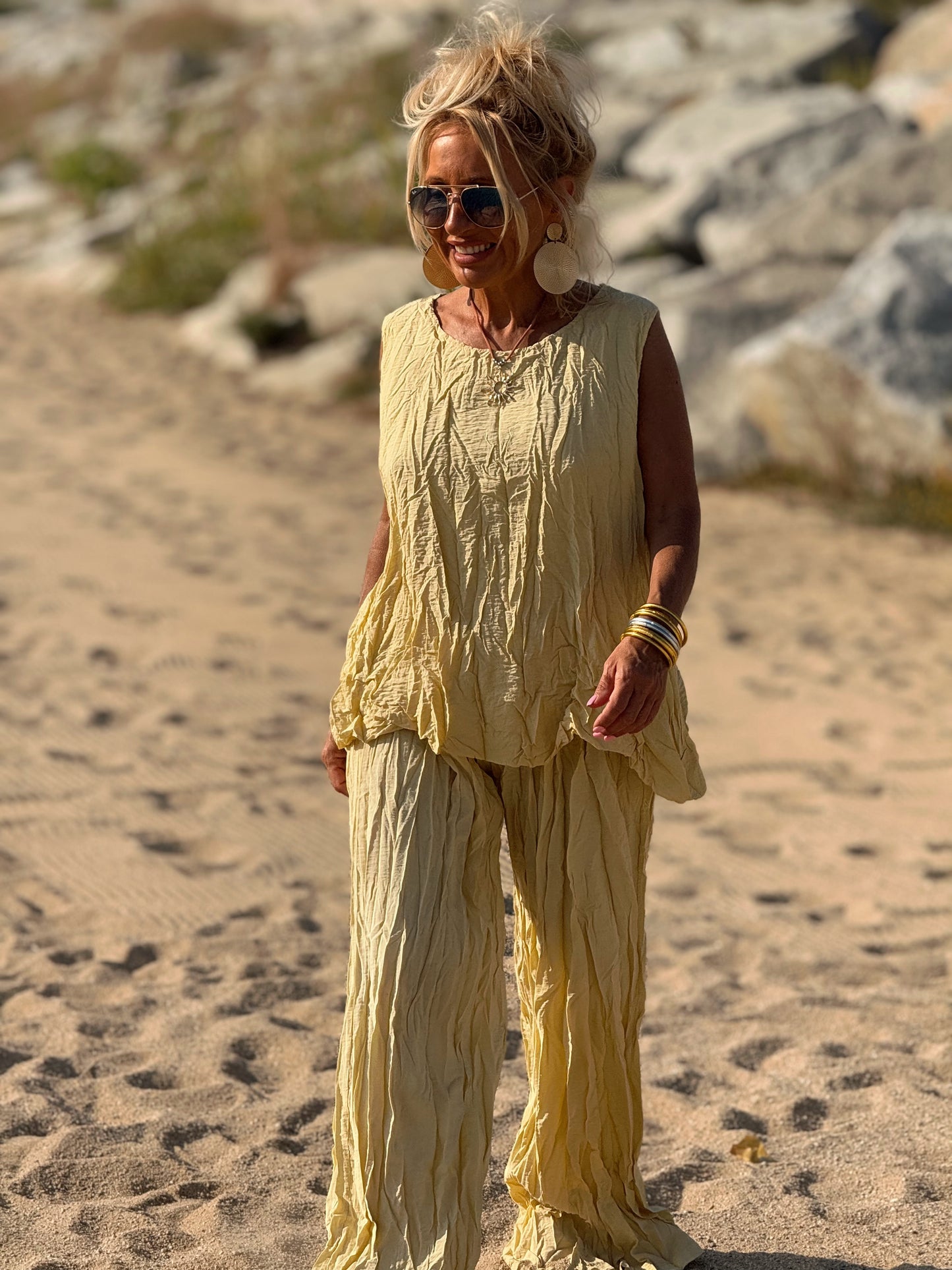 CONJUNTO ARRUGADO MULTICOLOR