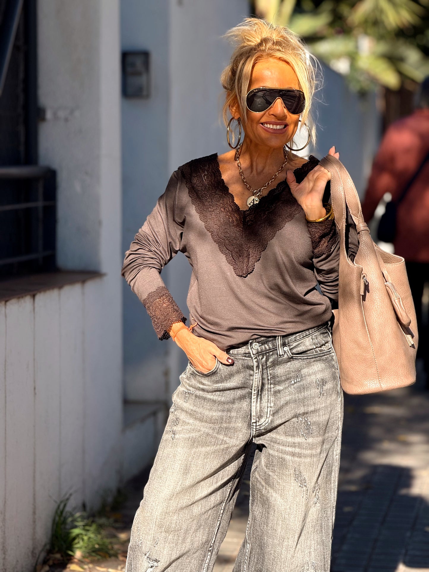 CAMISETA LENCERO SUPER OVERSIZE ANDREA MULTICOLOR