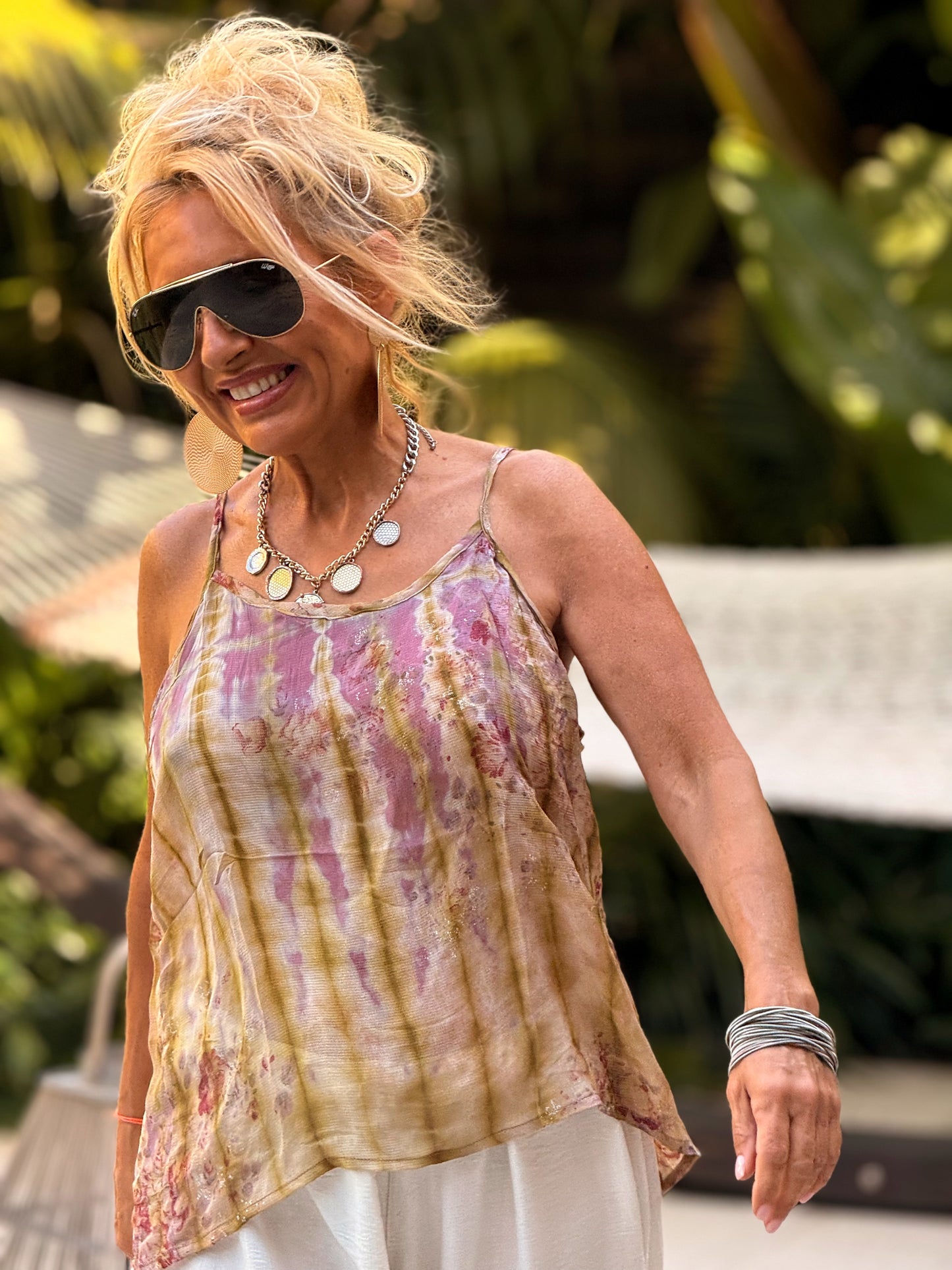 TOP TIRANTES CREPE SEDA INDY MULTICOLOR