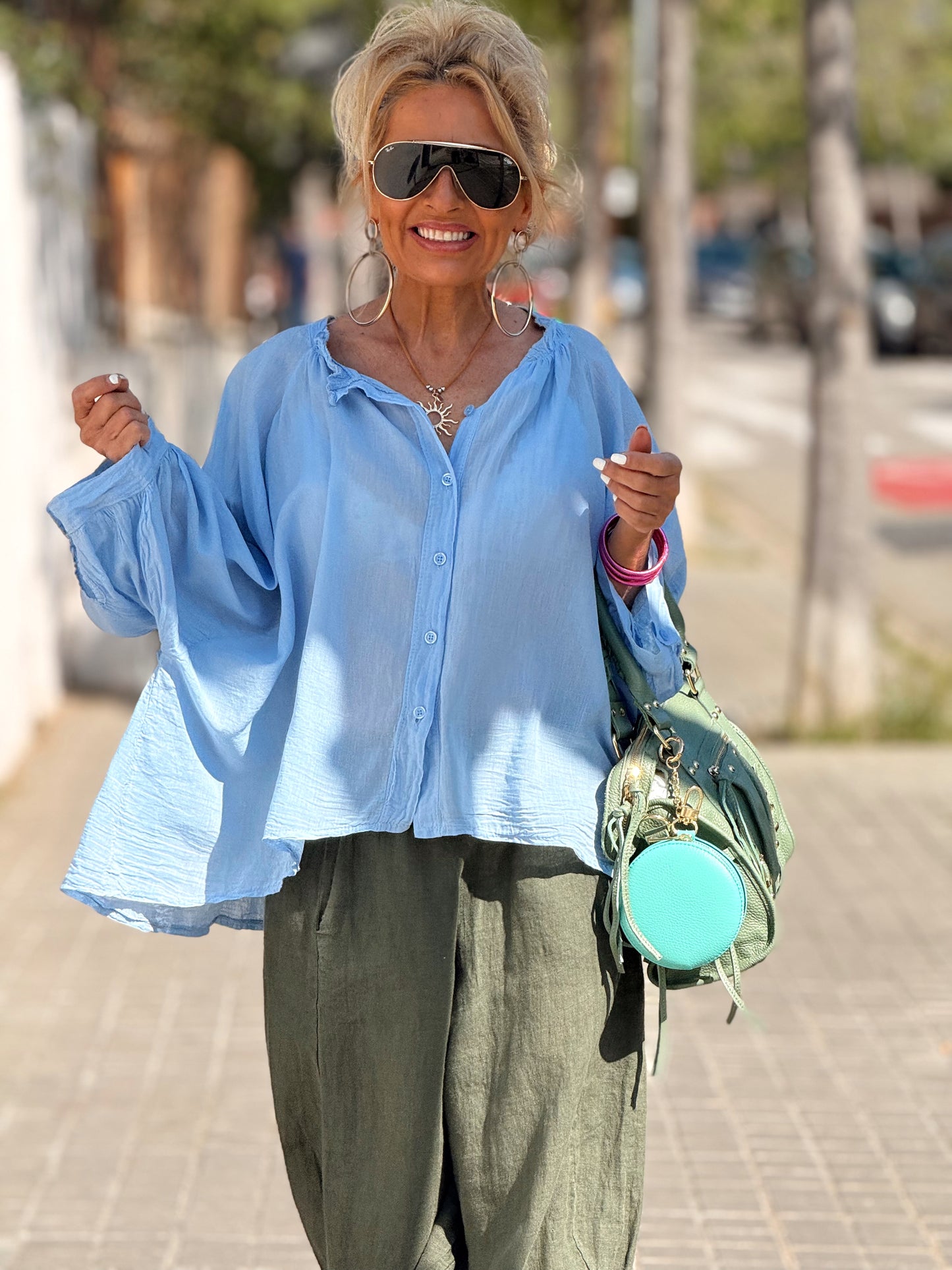 BLUSA OVERSIZE NINA MULTICOLOR