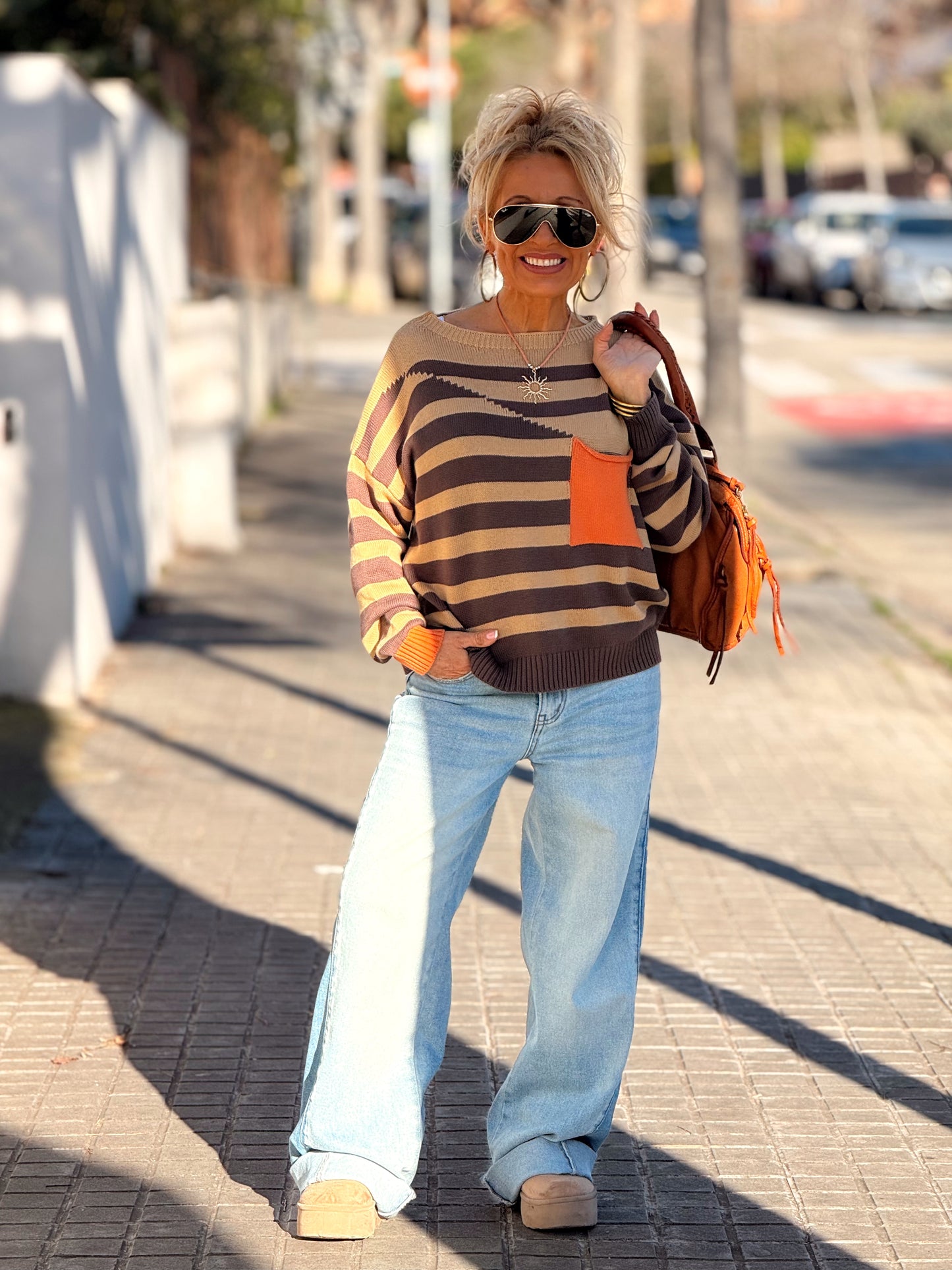 JERSEY CON BOLSO MANUELA MULTICOLOR