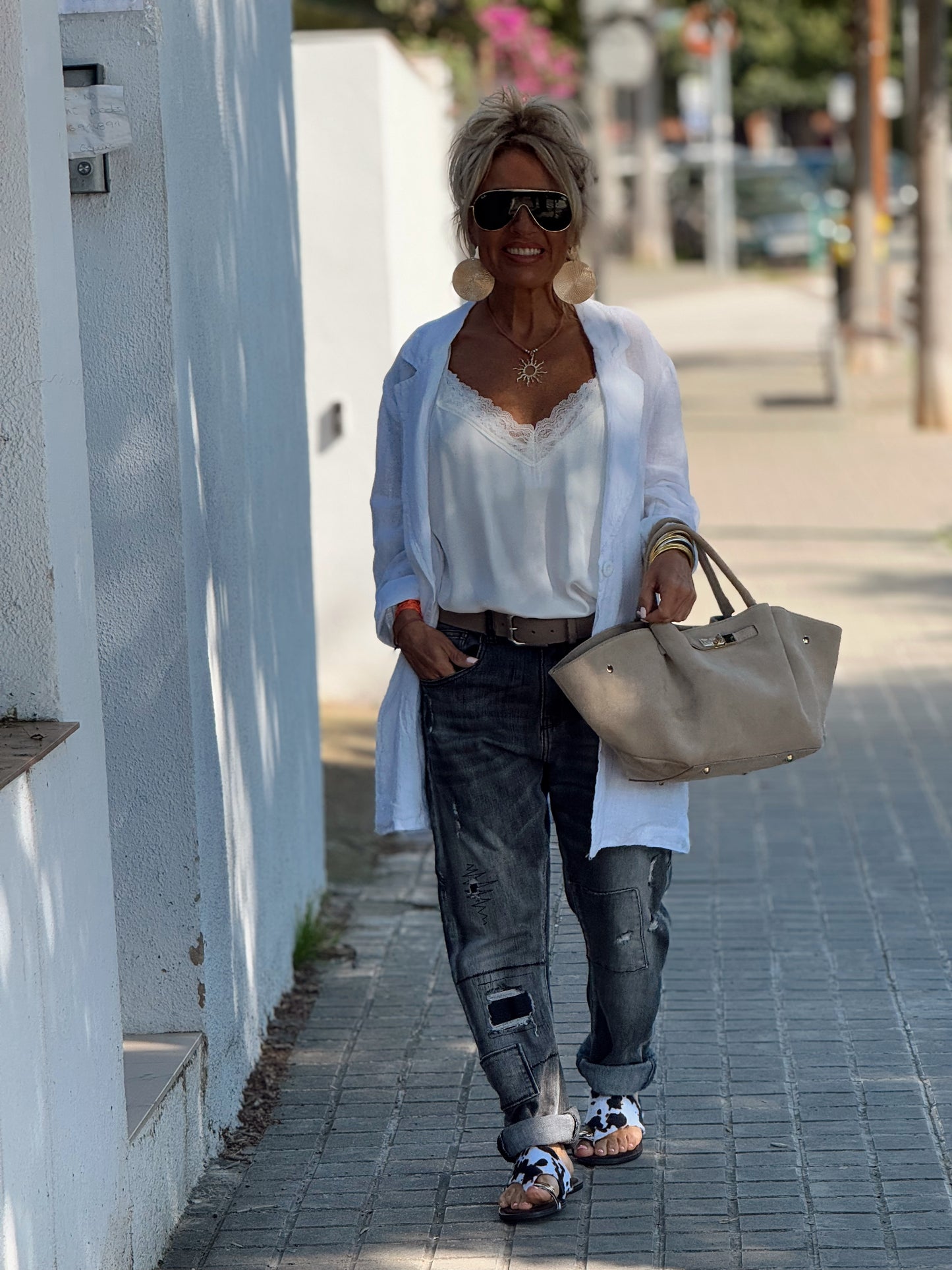 CHAQUETA LINO CHARLY BLANCO