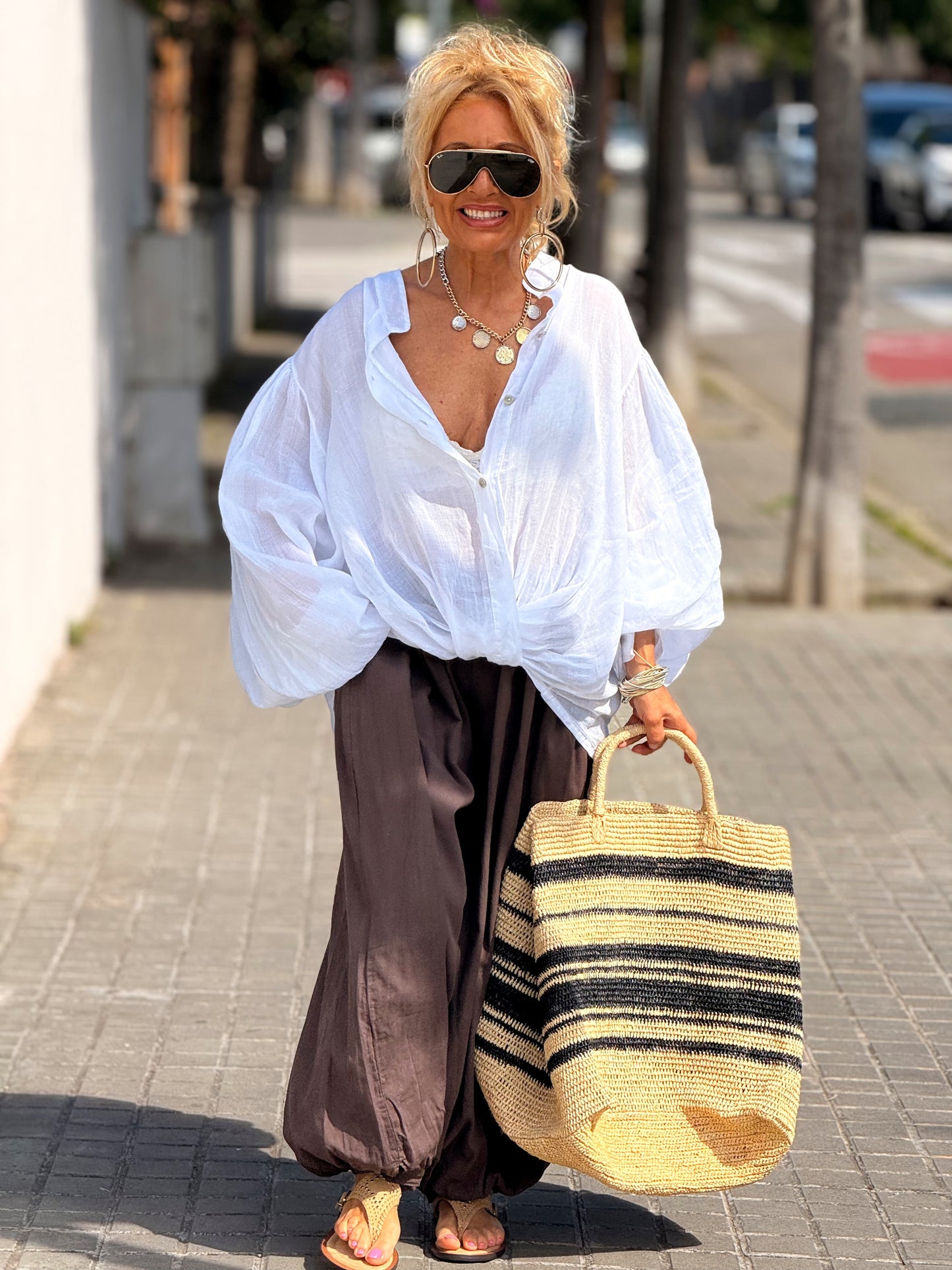 PANTALON MARI OVERSIZE MULTICOLOR