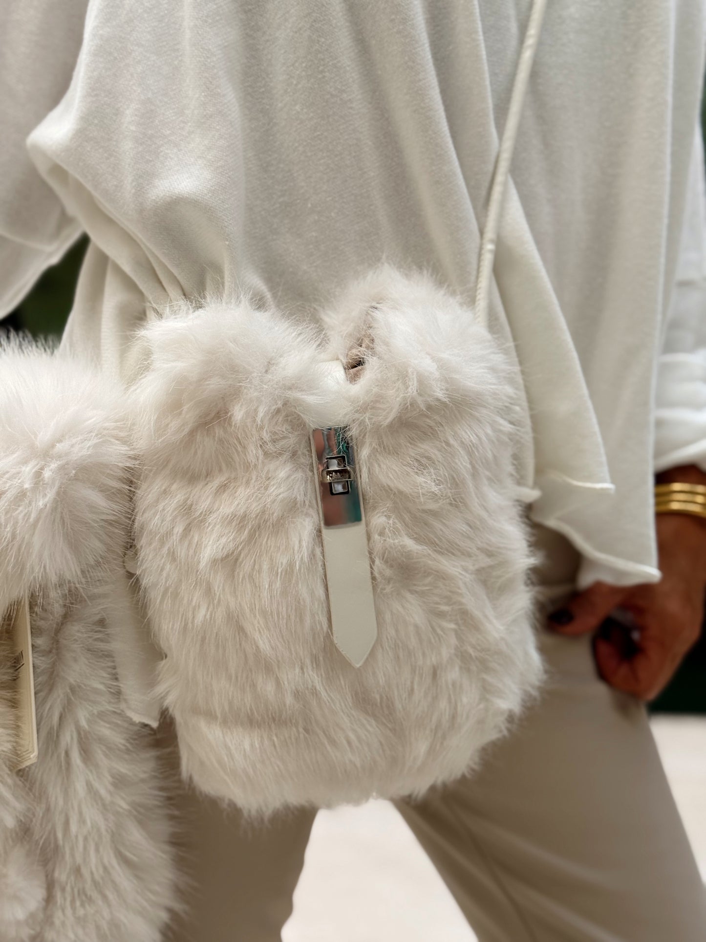 BOLSILLO DE OMBRO PELO SINTÉTICO MULTICOLOR