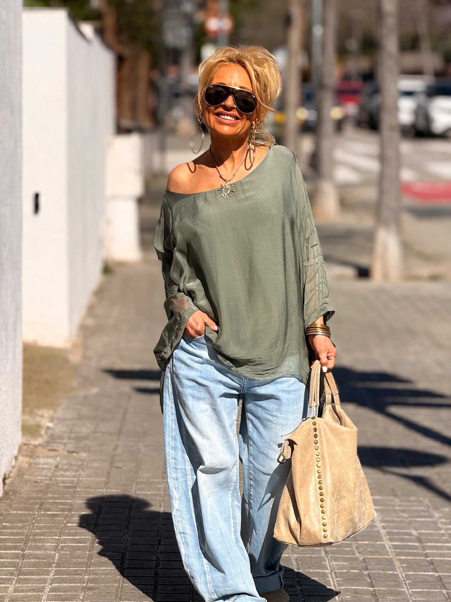 BLUSA CON TOP OVERSIZE ASIMÉTRICA NOA MULTICOLOR