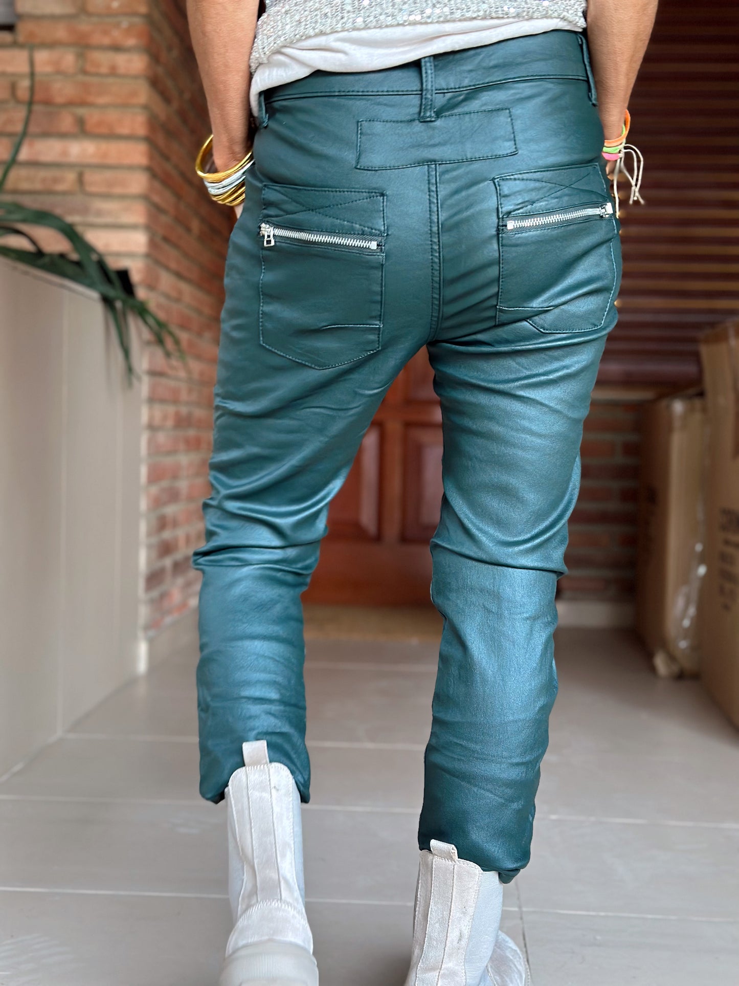 PANTALON POLIPIEL GABY MATE VERDE