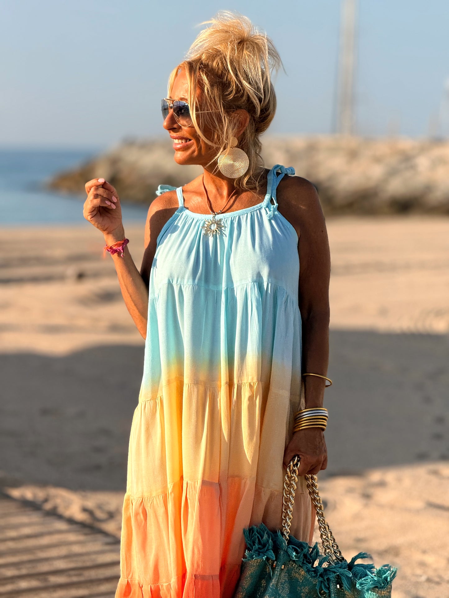 VESTIDO CORTO TIRANTES TYE&DYE MULTICOLOR