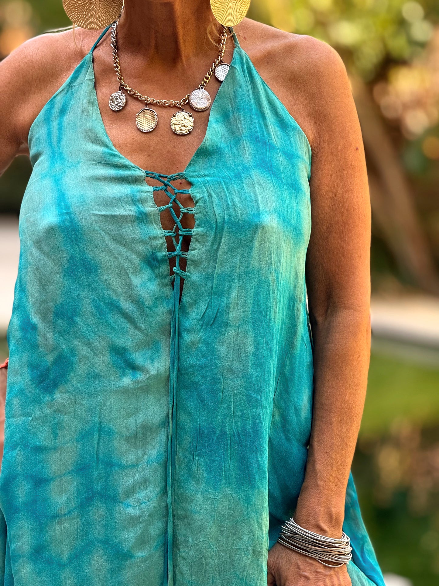 VESTIDO CREPE SEDA INDY MULTICOLOR