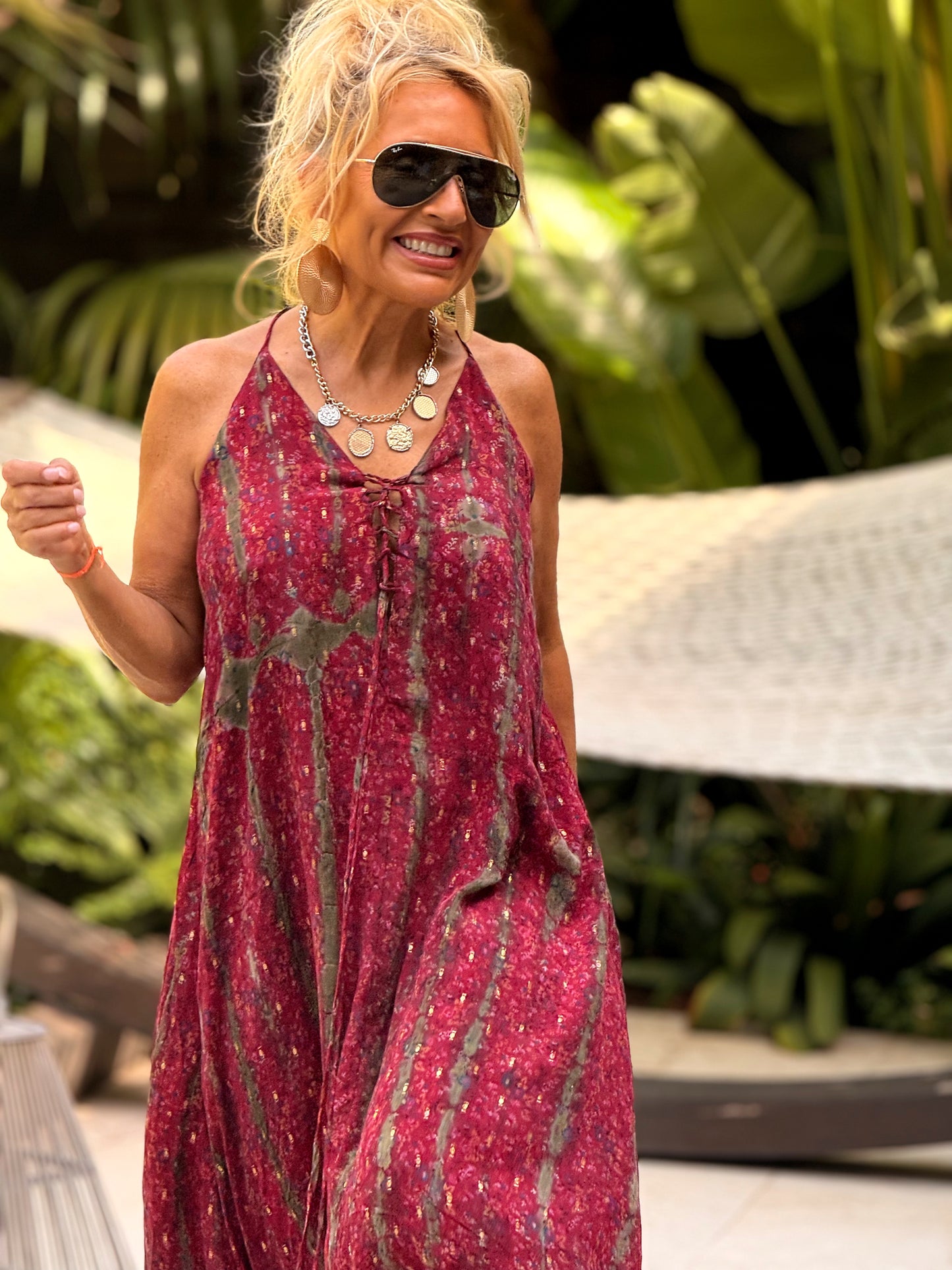 VESTIDO CREPE SEDA INDY MULTICOLOR