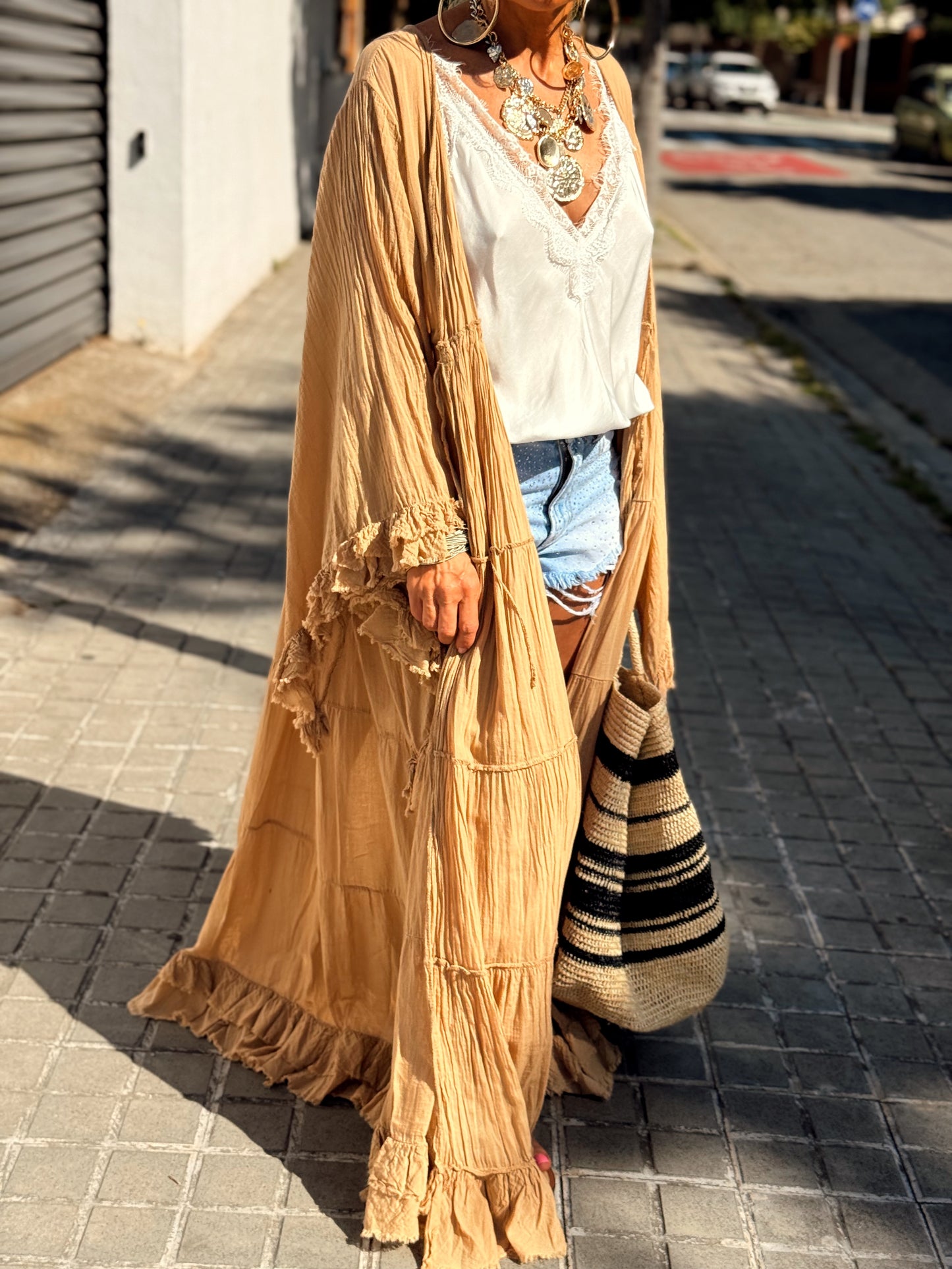 KIMONO SUPER OVERSIZE BOHO MULTICOLOR