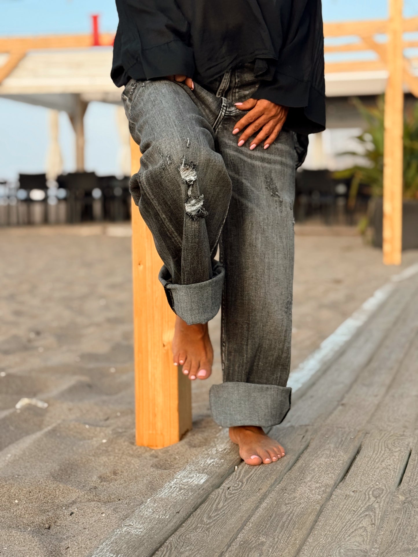 JEANS VAQUEROS JADE GRIS