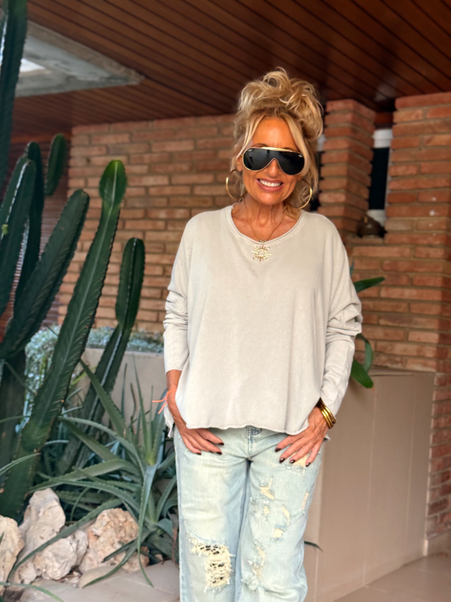 CAMISETA DESGASTADA OVERSIZE DANI MULTICOLOR