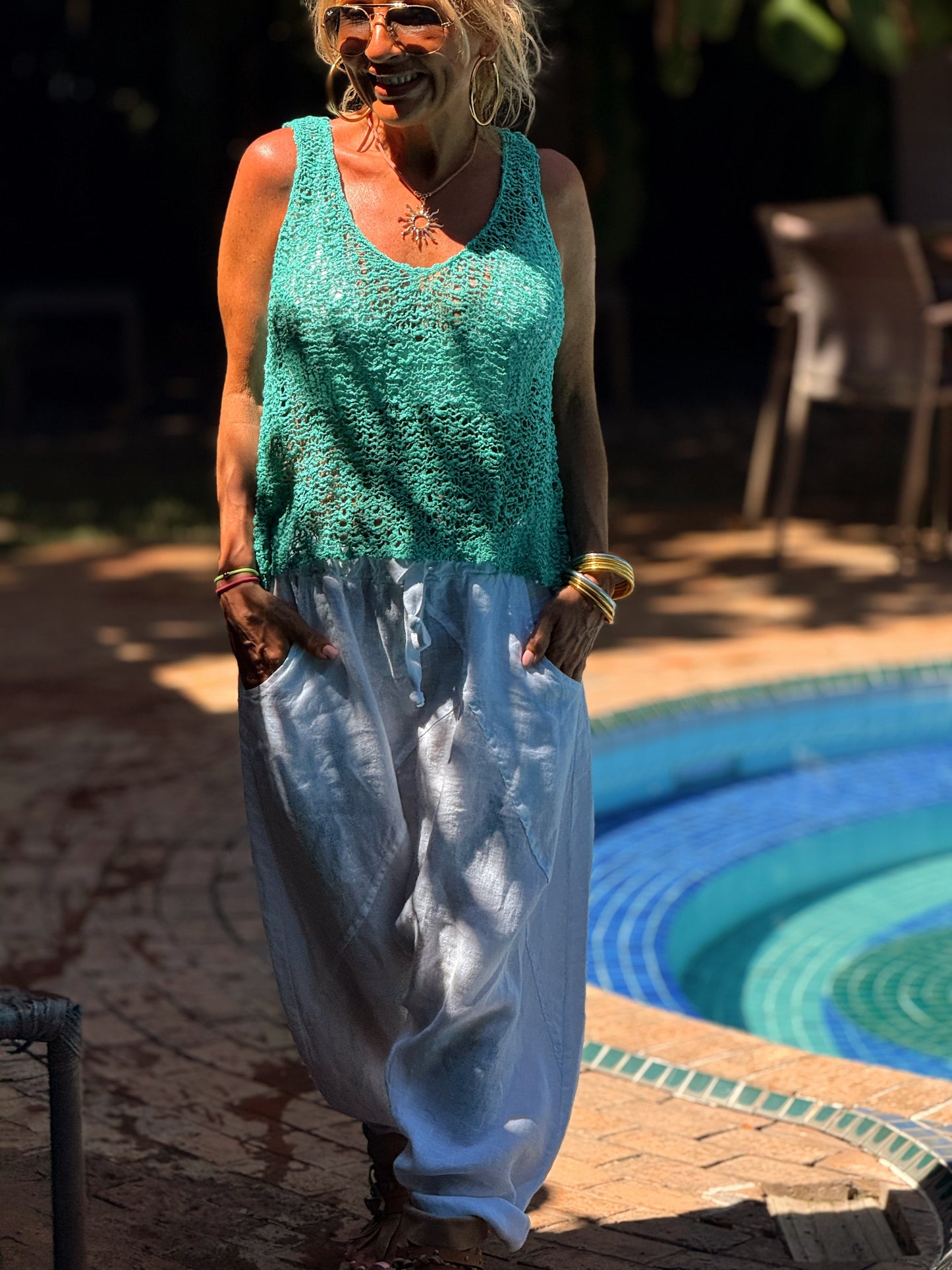 TOP AGUJEROS LUISA VERDE