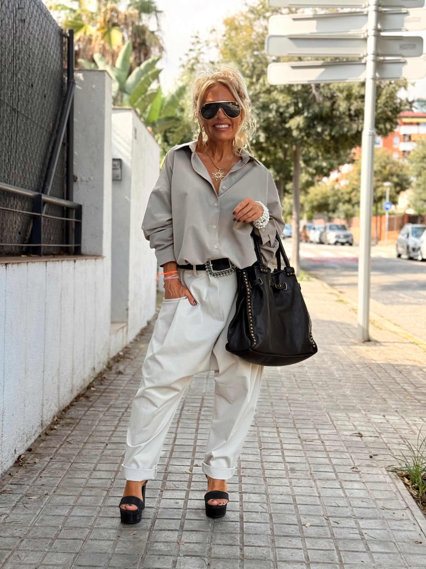 CAMISA OVERSIZE PLIEGUE ENEA MULTICOLOR