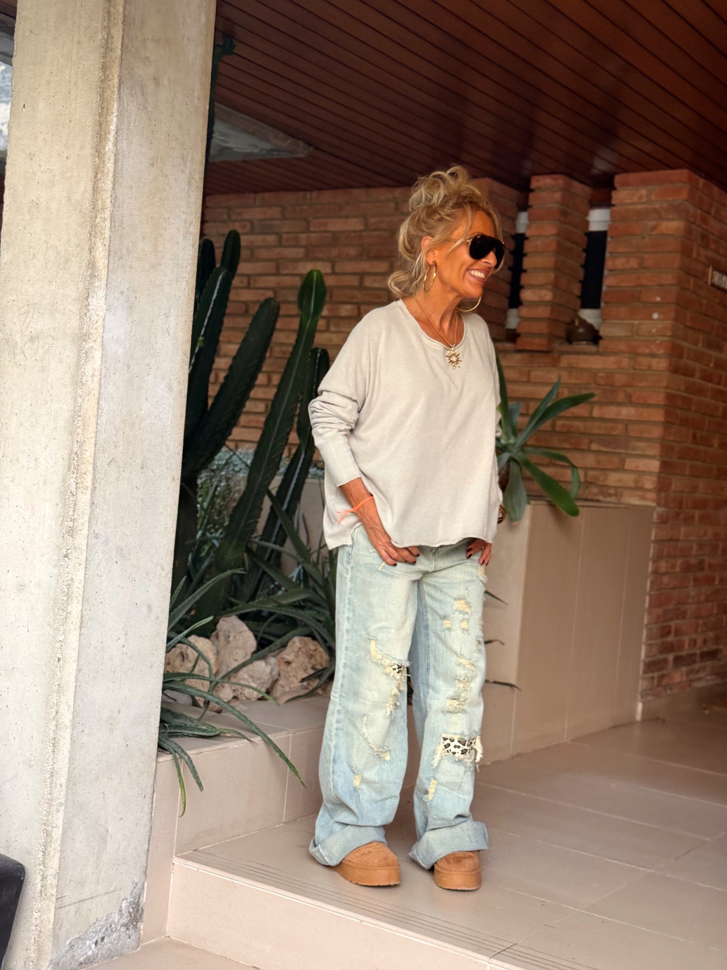 CAMISETA DESGASTADA OVERSIZE DANI MULTICOLOR