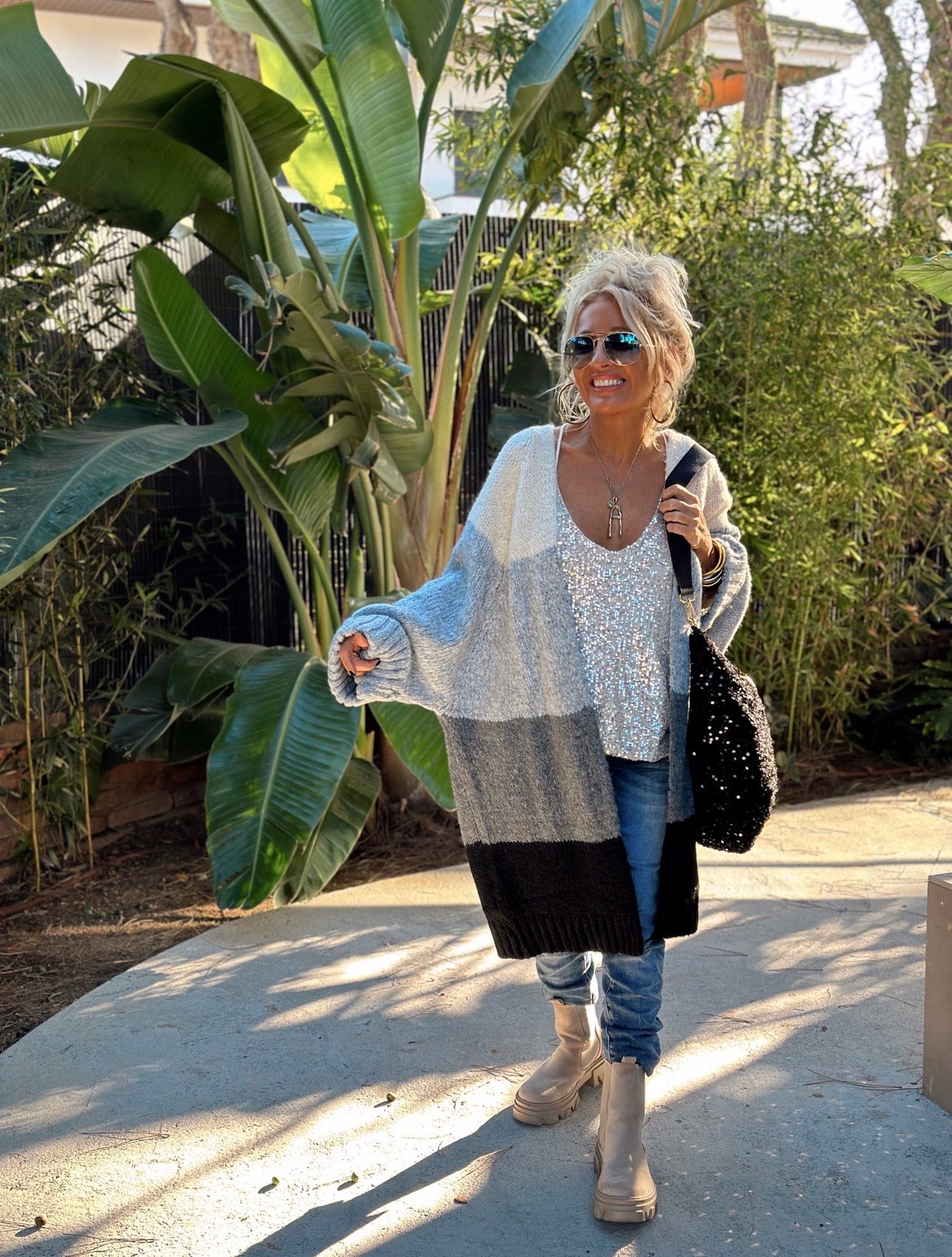 CHAQUETA DE PUNTO ROCIO MULTICOLOR