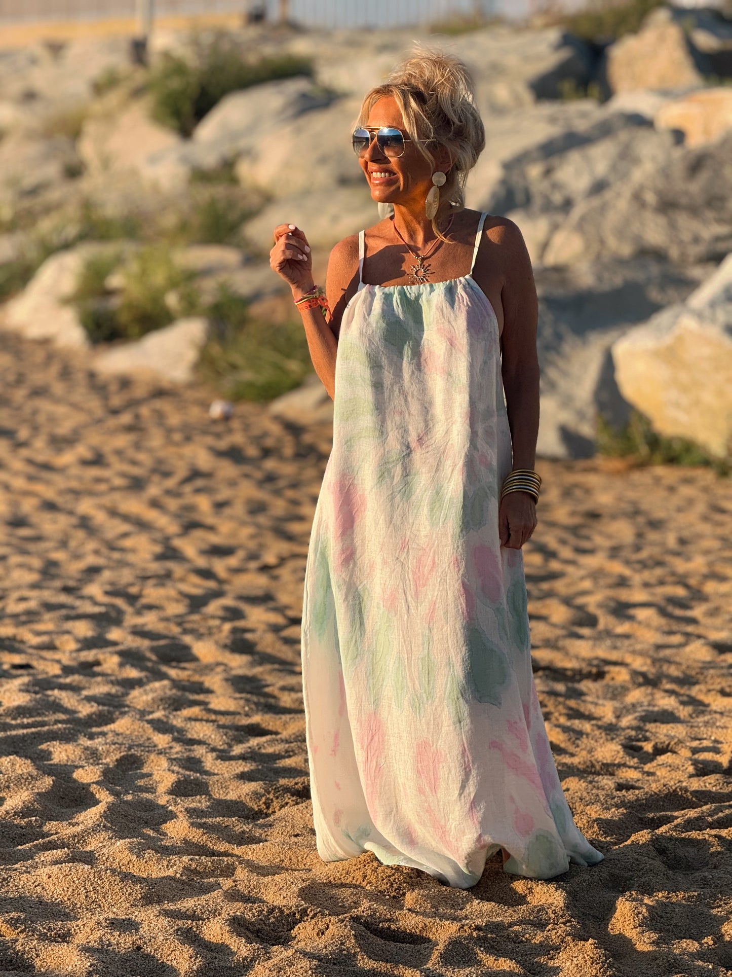 VESTIDO TYE&DYE MENTA-ROSA