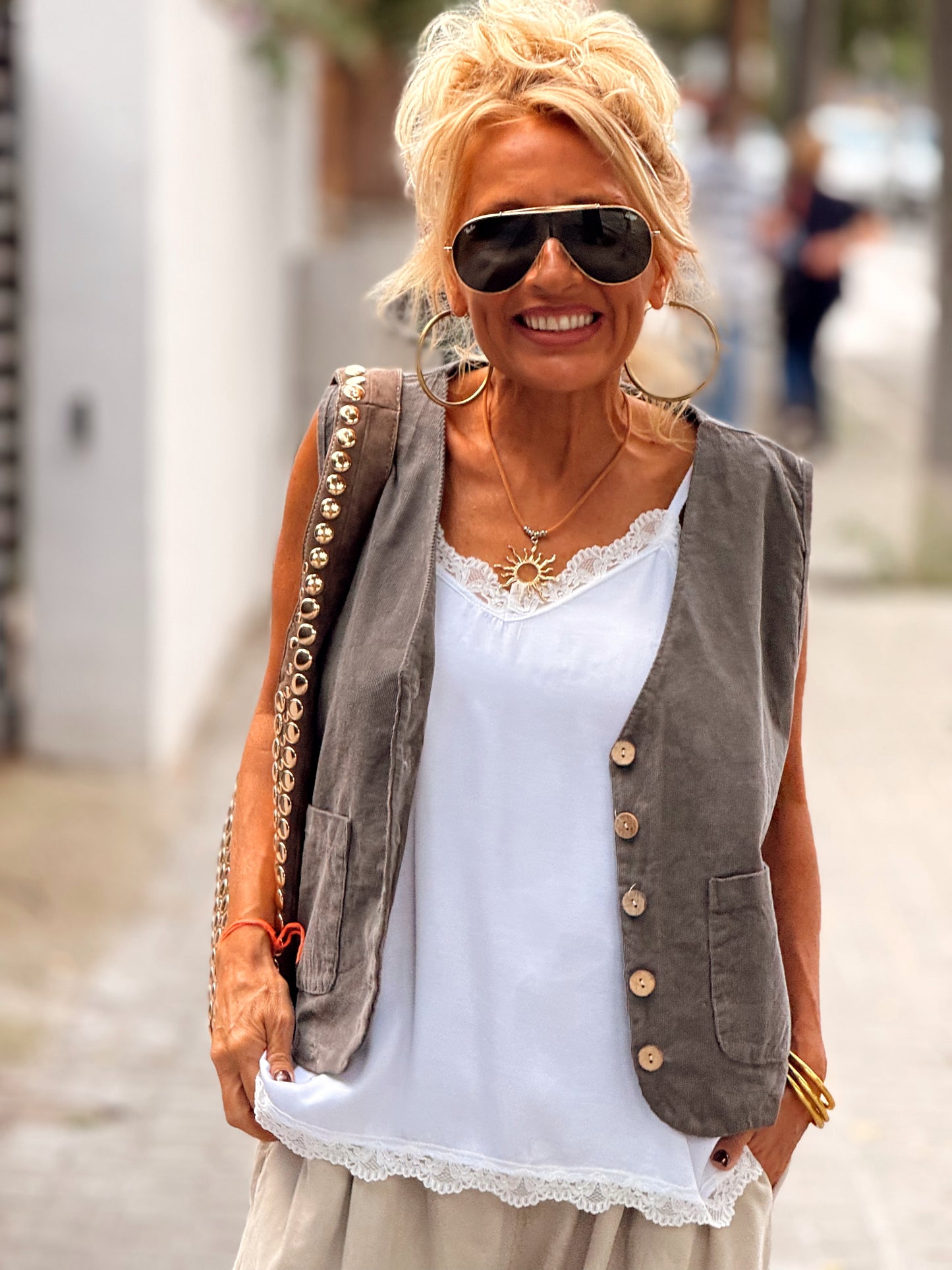 CHALECO PANA RITA TOPO